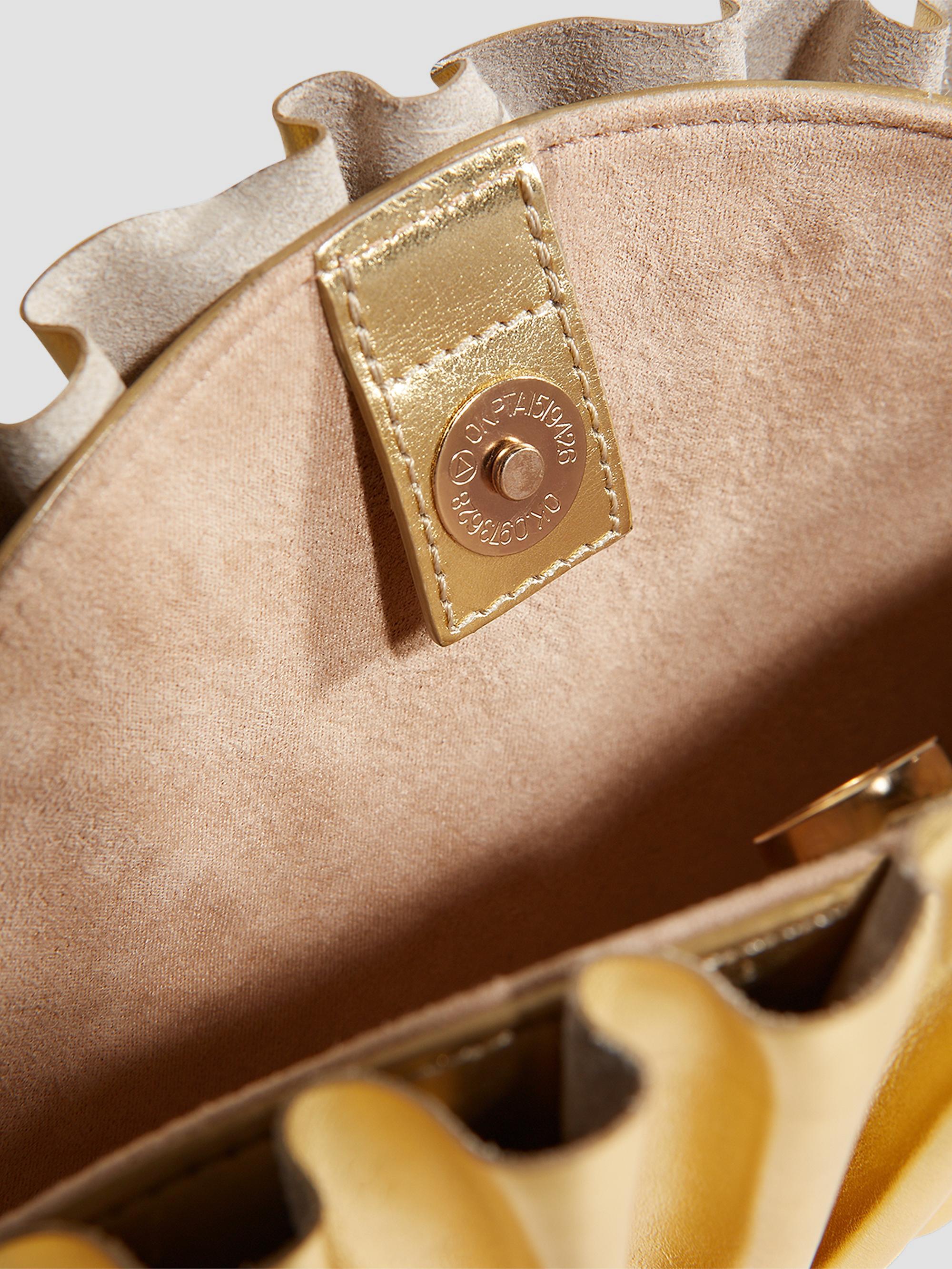 Cult Gaia Mini Nala Metallic Leather Clutch | Saks Fifth Avenue