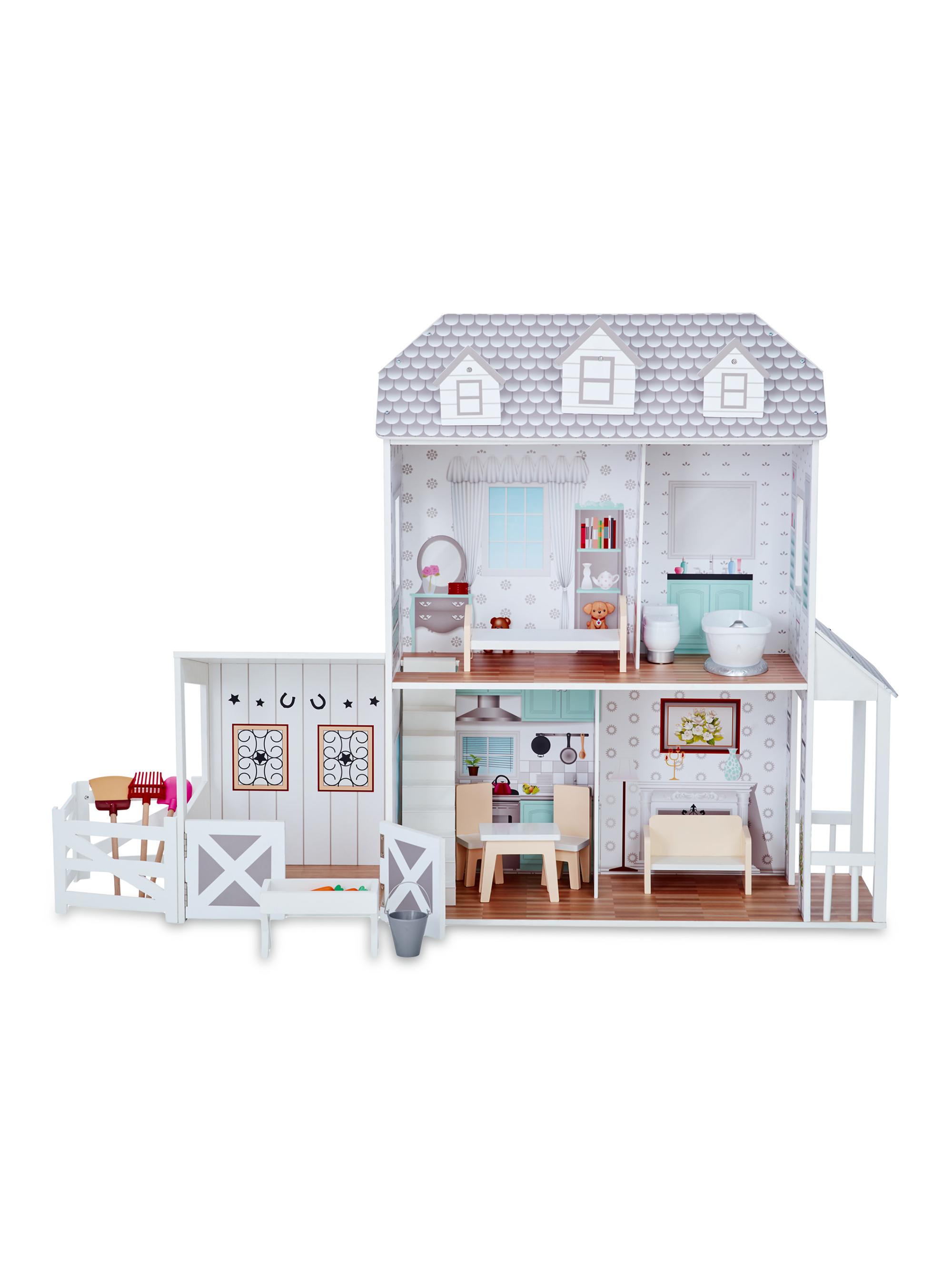 Teamson Dreamland Farm House - Grey