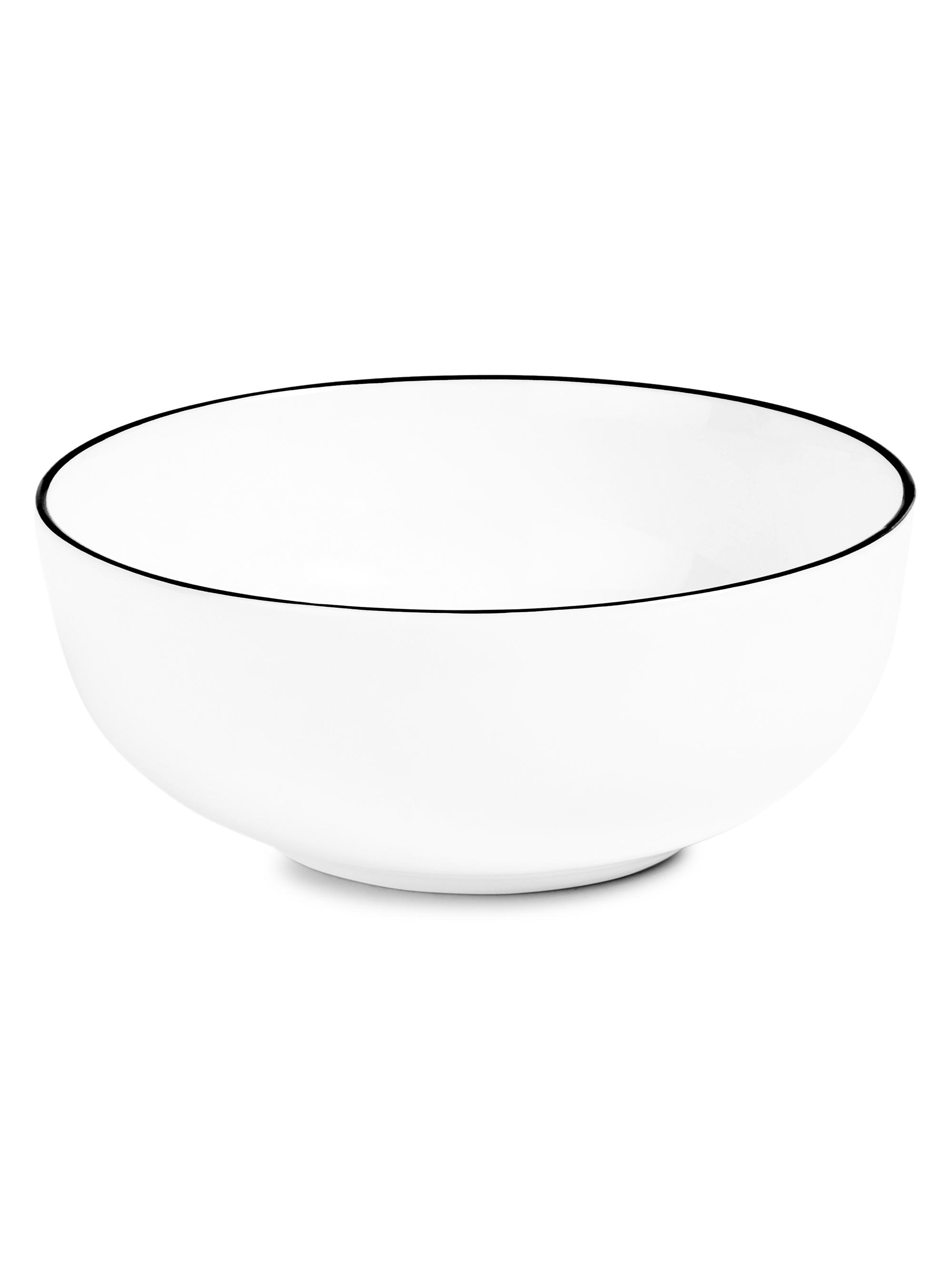 Richard Brendon The Line Matte Black Cereal Bowl - White Black