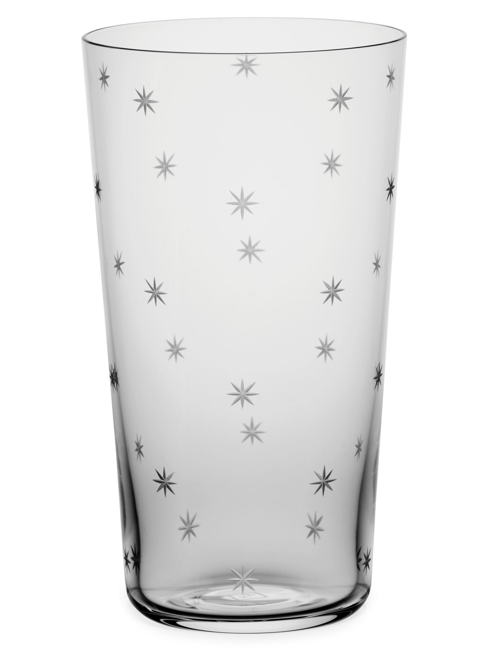 Richard Brendon The Cocktail Star Cut Highball 2- Piece Set - Clear - back view in Clear
