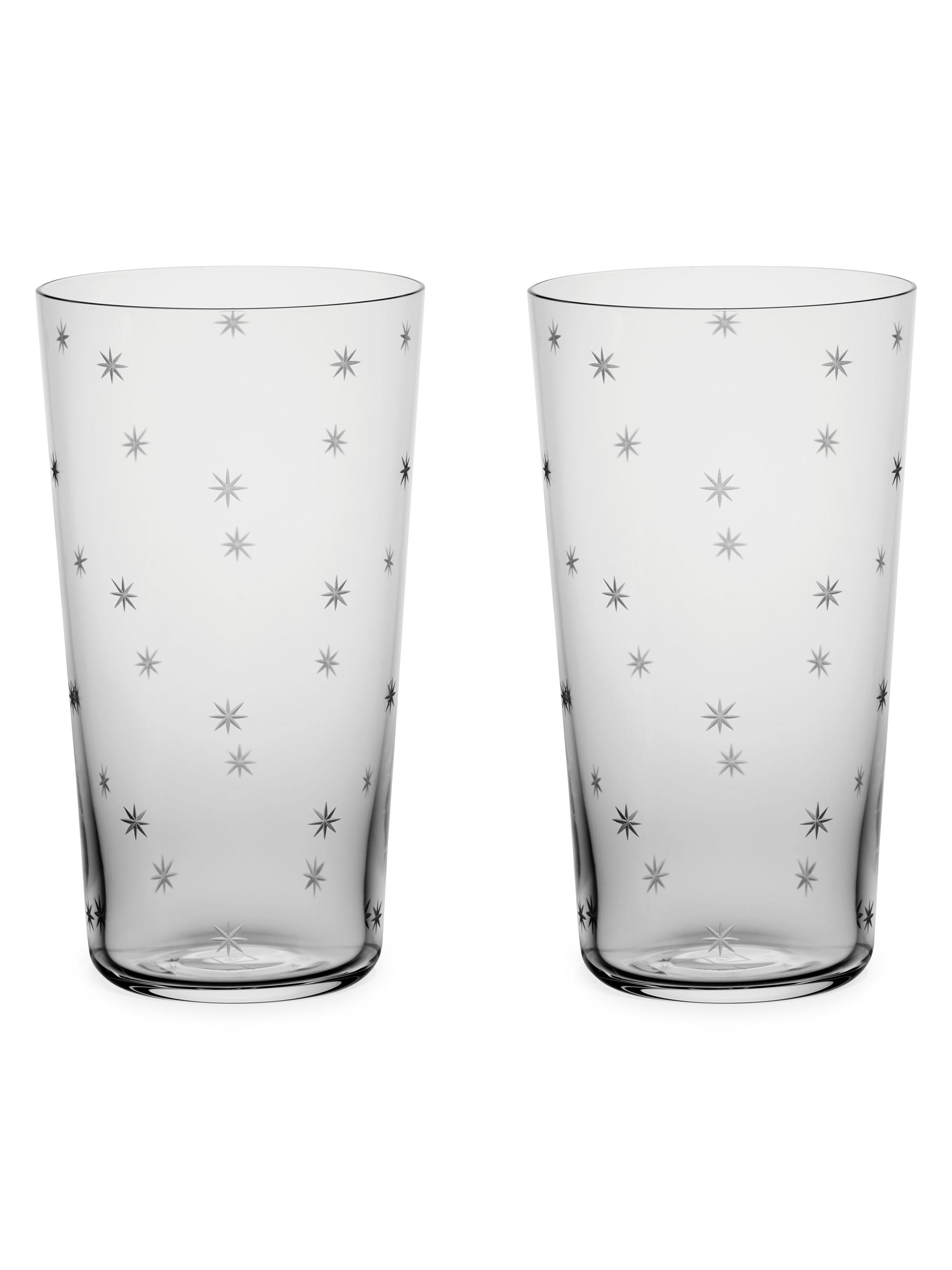 Richard Brendon The Cocktail Star Cut Highball 2- Piece Set - Clear - side view in Clear
