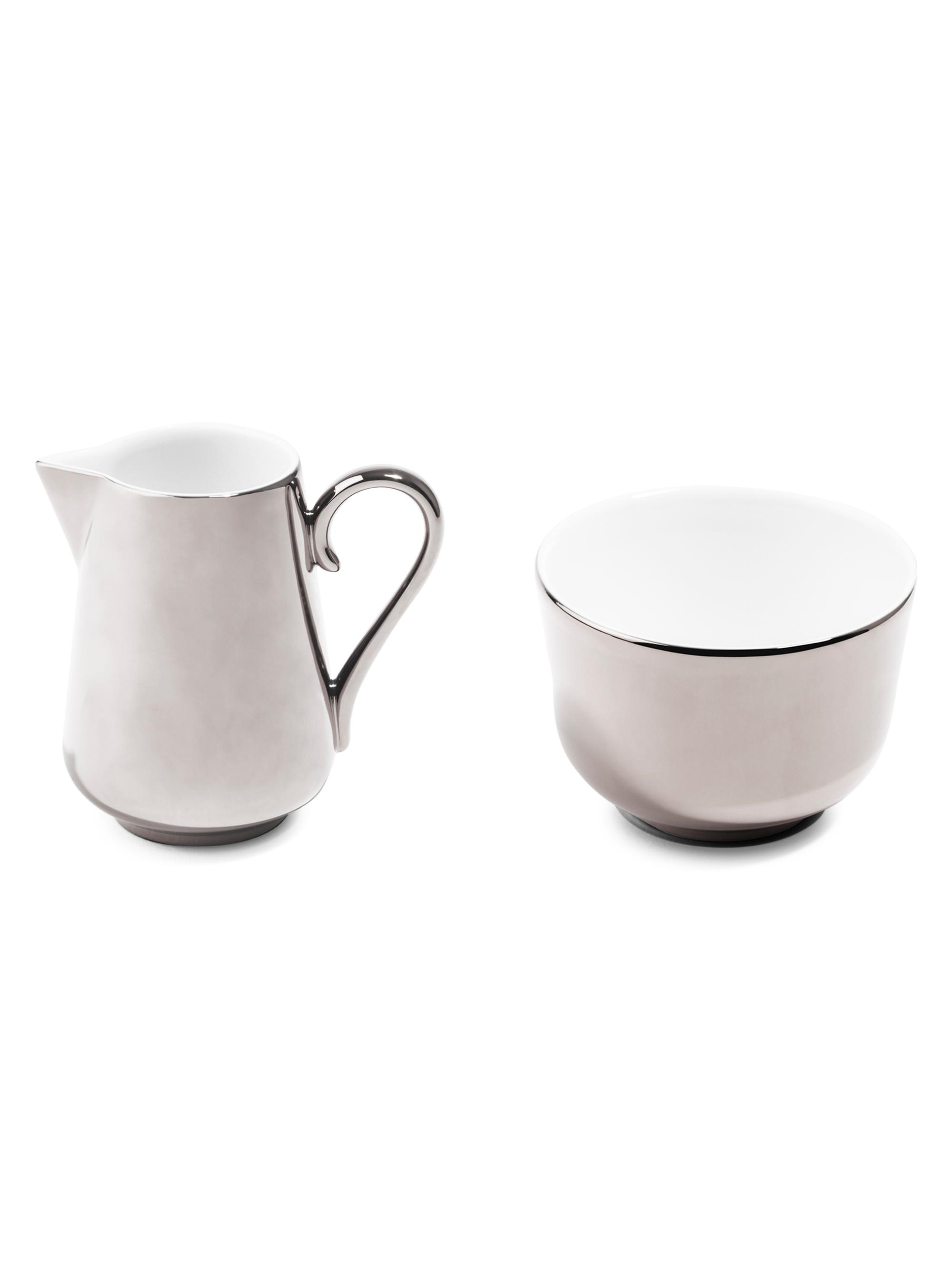 Richard Brendon The Reflect Milk Jug & Sugar Bowl - Platinum