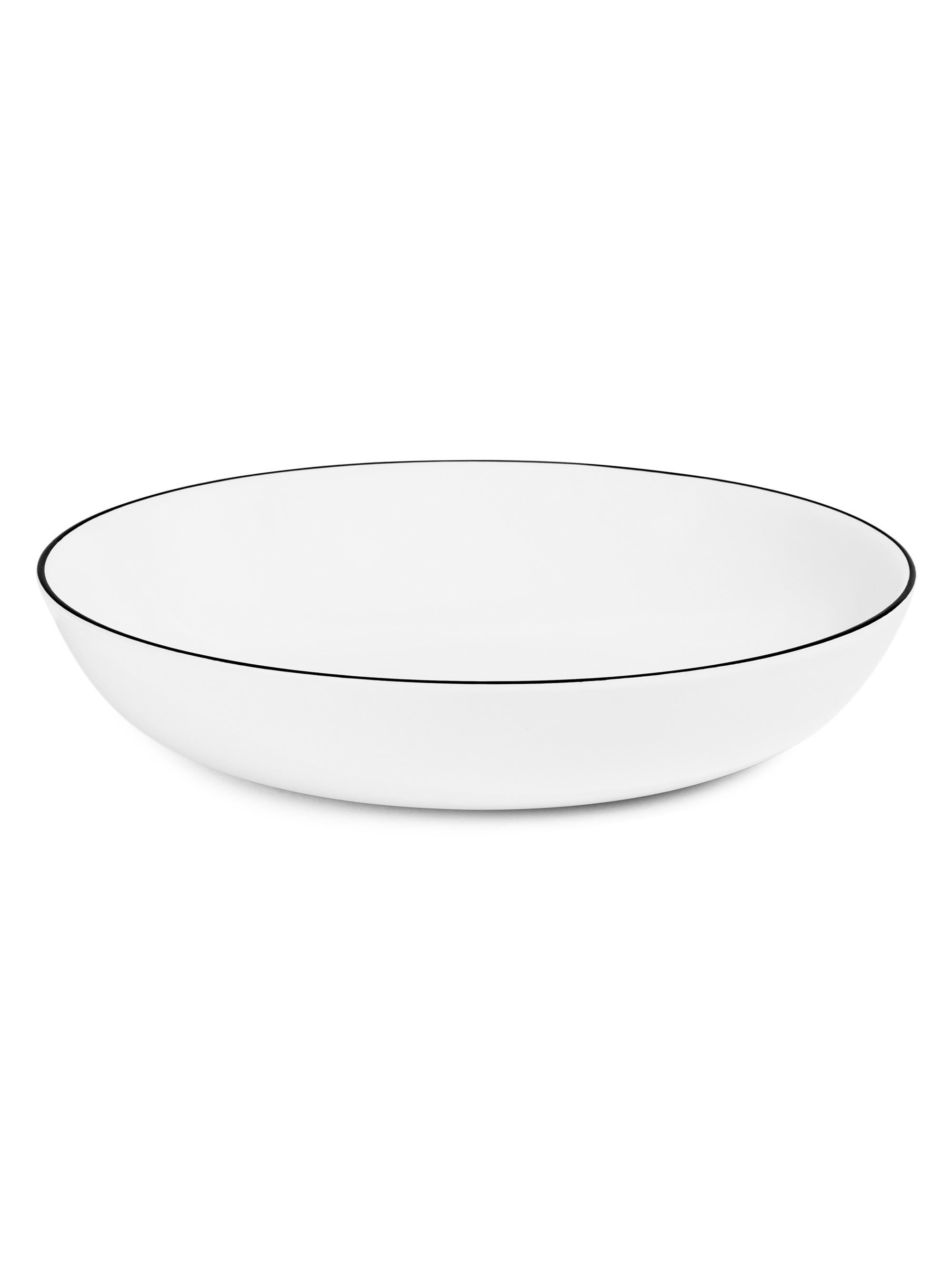Richard Brendon The Line Matte Black Large Coupe Bowl - White Black
