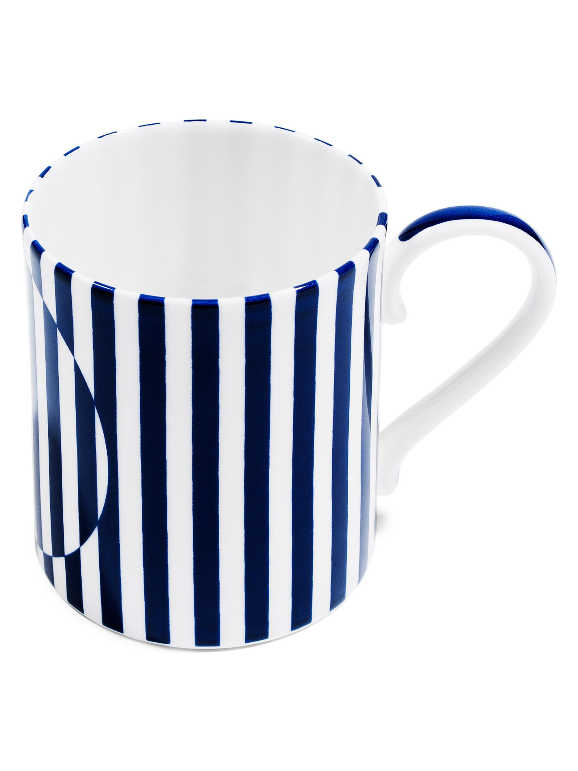 Richard Brendon The Superstripe Medium Mug - Navy White