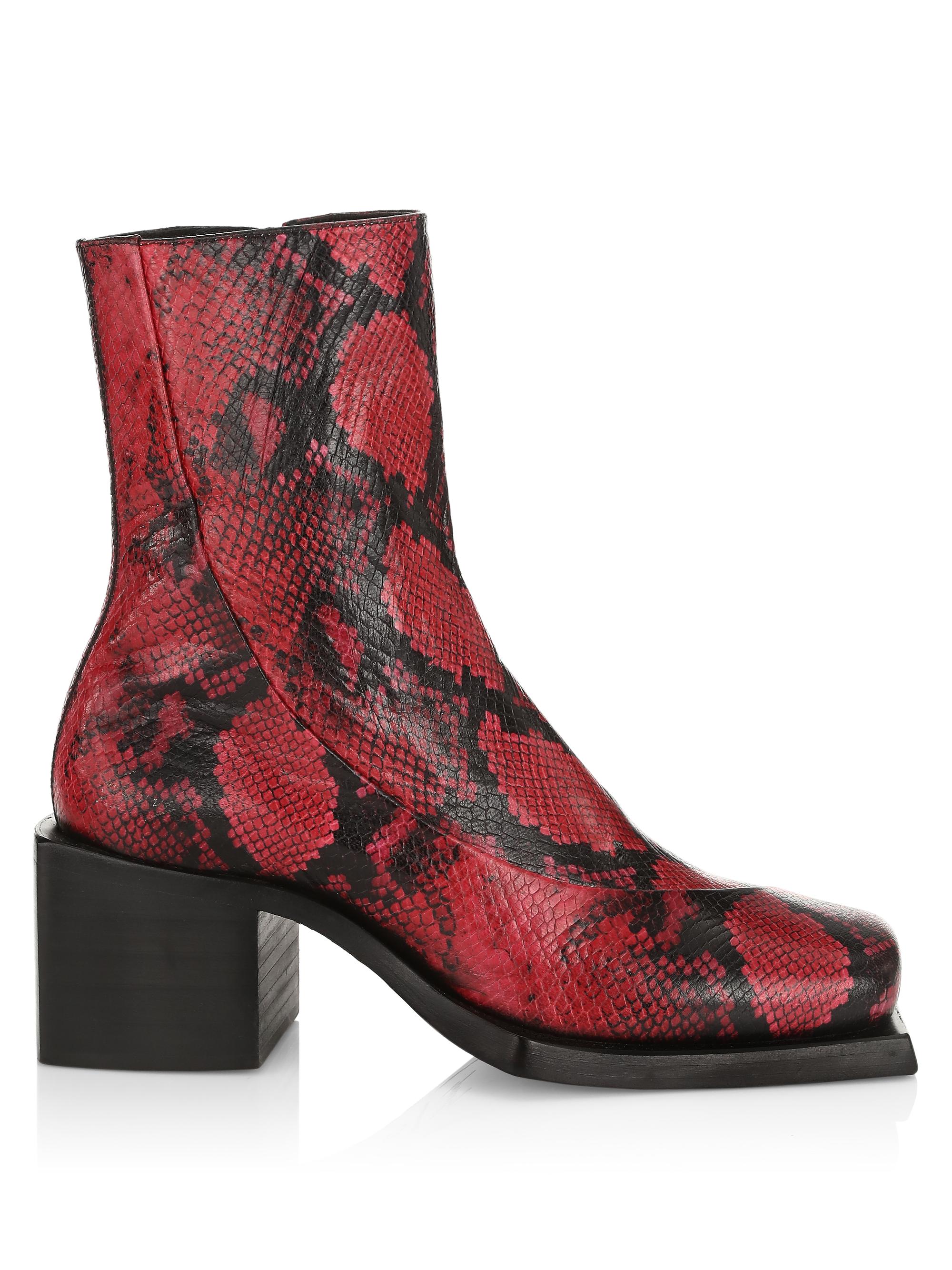 Sunni Sunni Reese Snake-Embossed Boots Saks Fifth Avenue