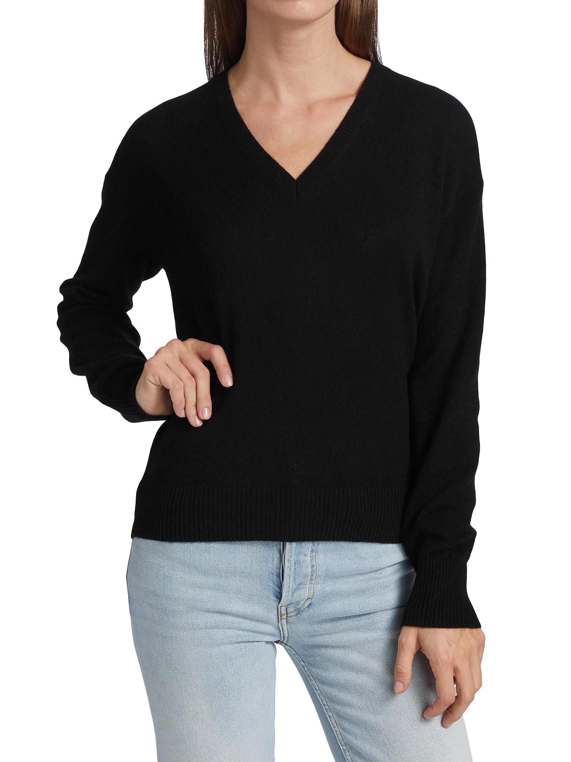 Theory Easy V-Neck Cashmere Sweater | Saks Fifth Avenue