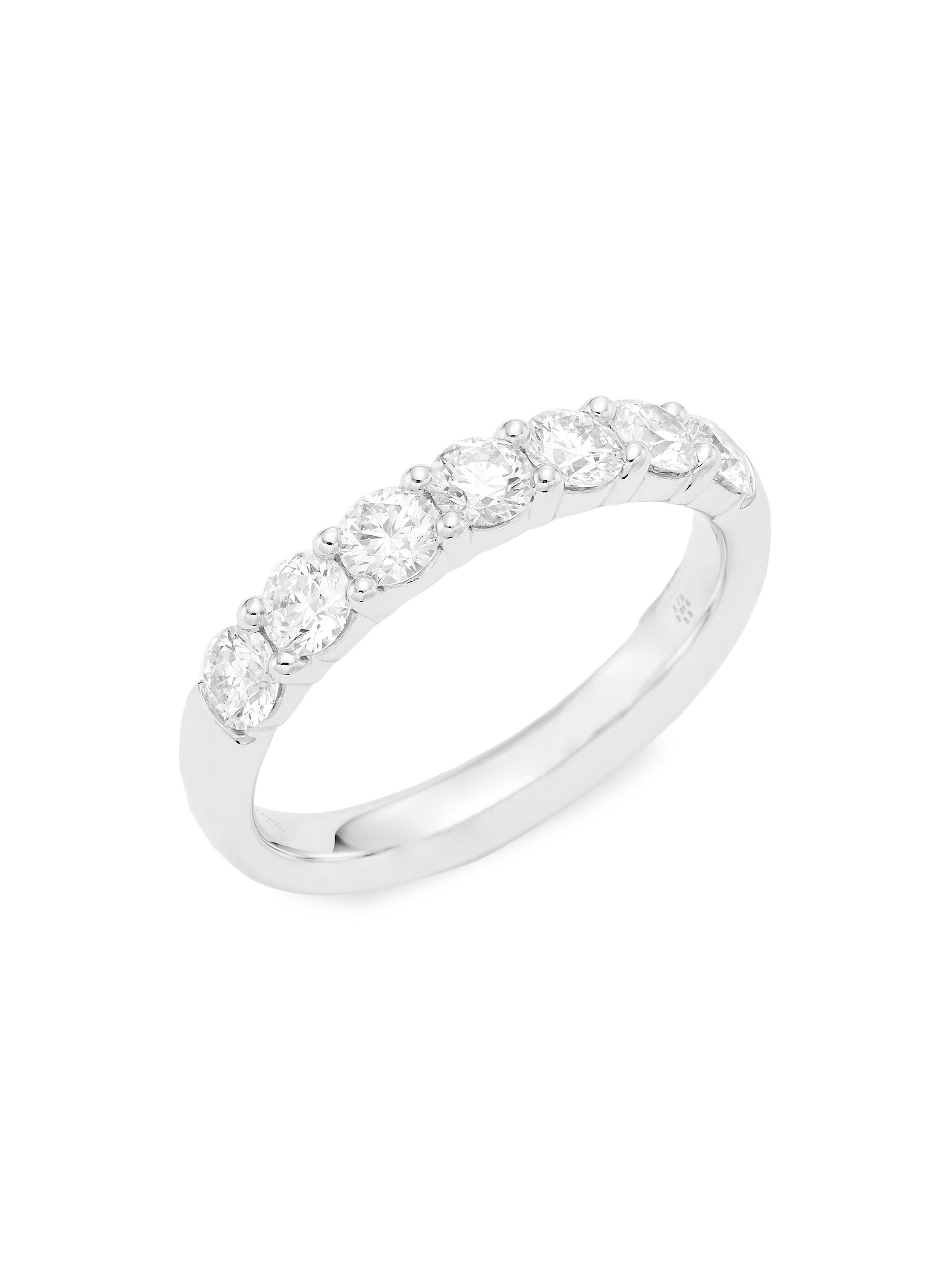 Hearts On Fire Women's Signature 18K White Gold & Diamond 7-Stone Ring - White Gold