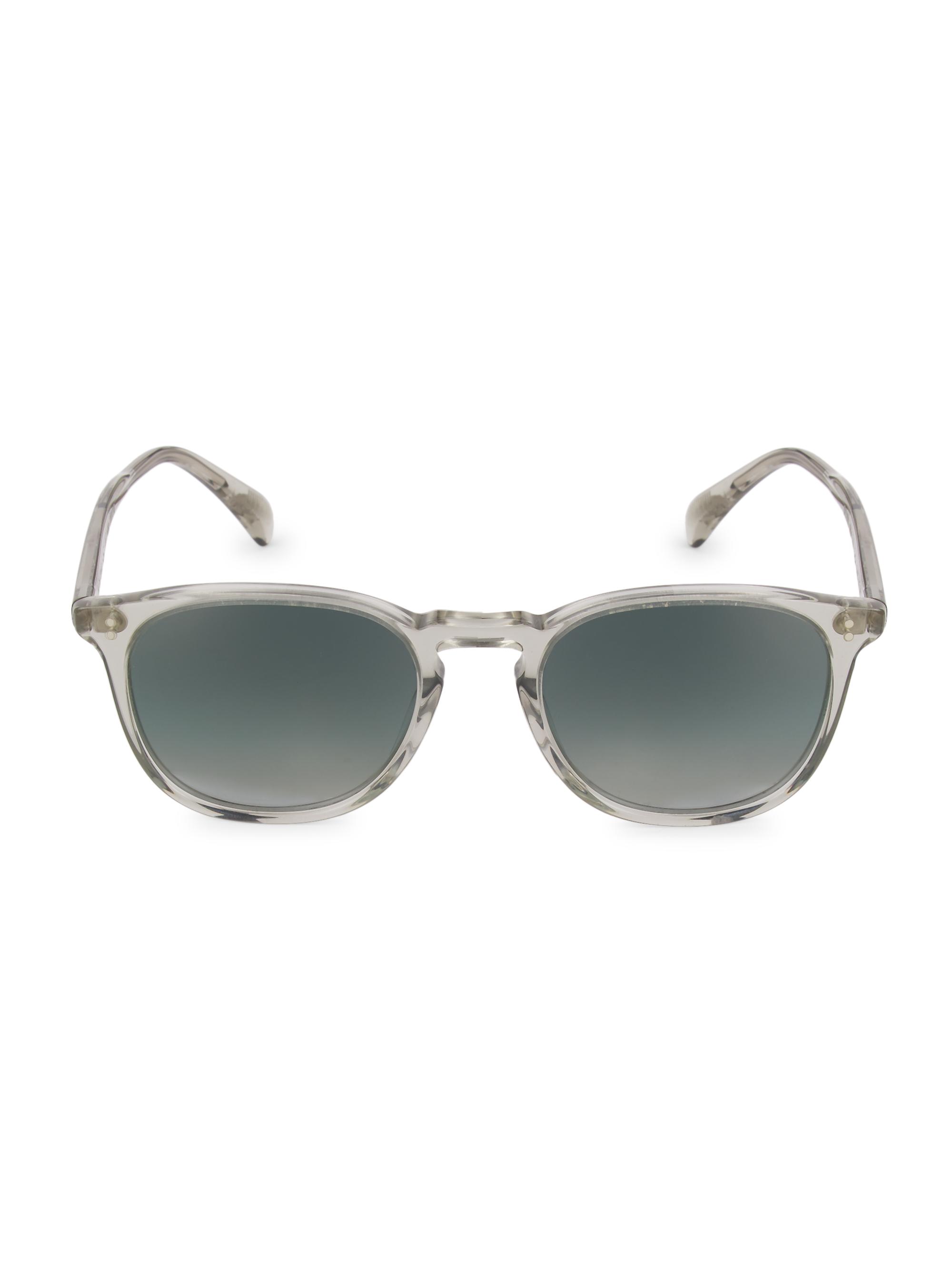 Oliver Peoples Women's Finley 51MM Round Sunglasses - Black Diamond