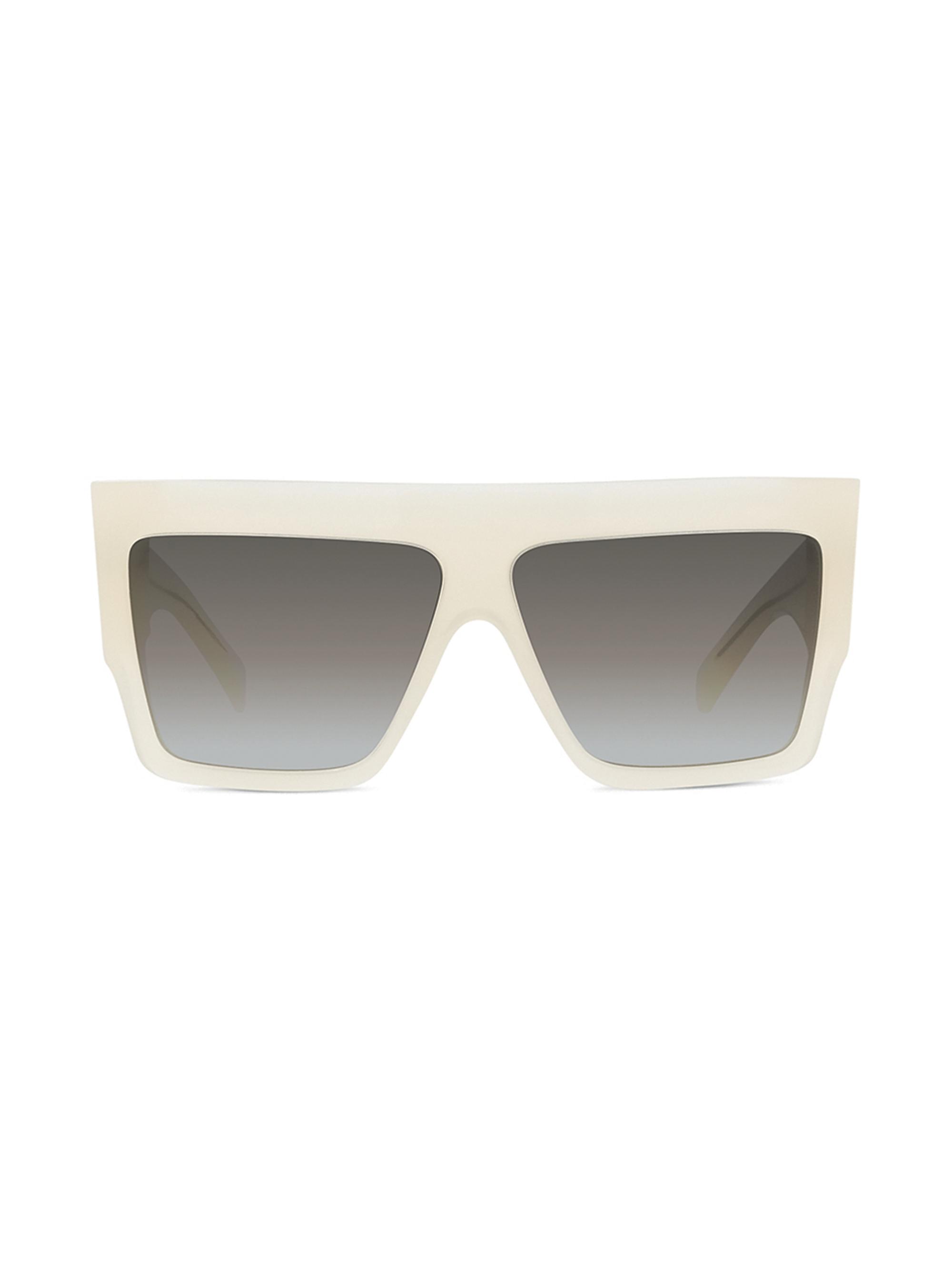 CELINE Women's 51MM Rectangular Sunglasses - Shiny Milky Cream
