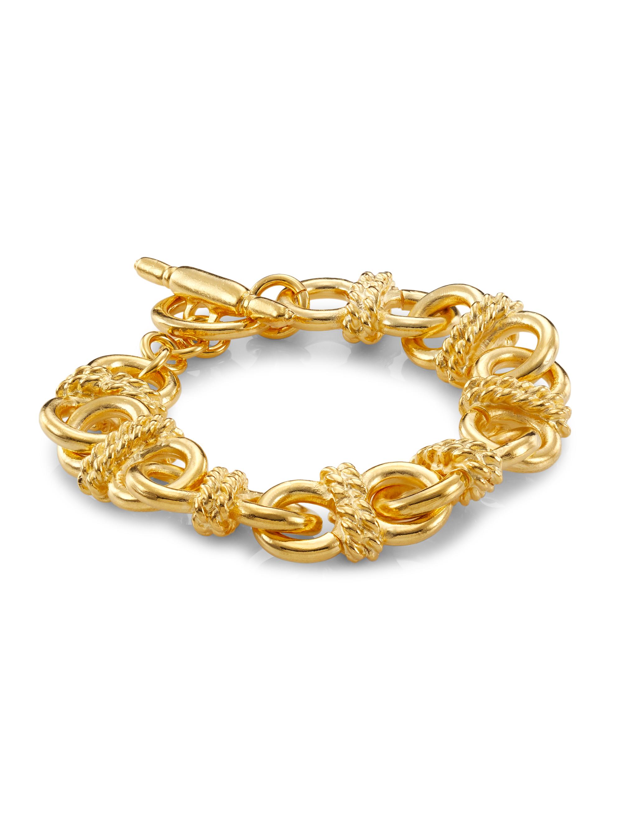 Kenneth Jay Lane Women's 22K Goldplated Knotted Chain Bracelet - Gold