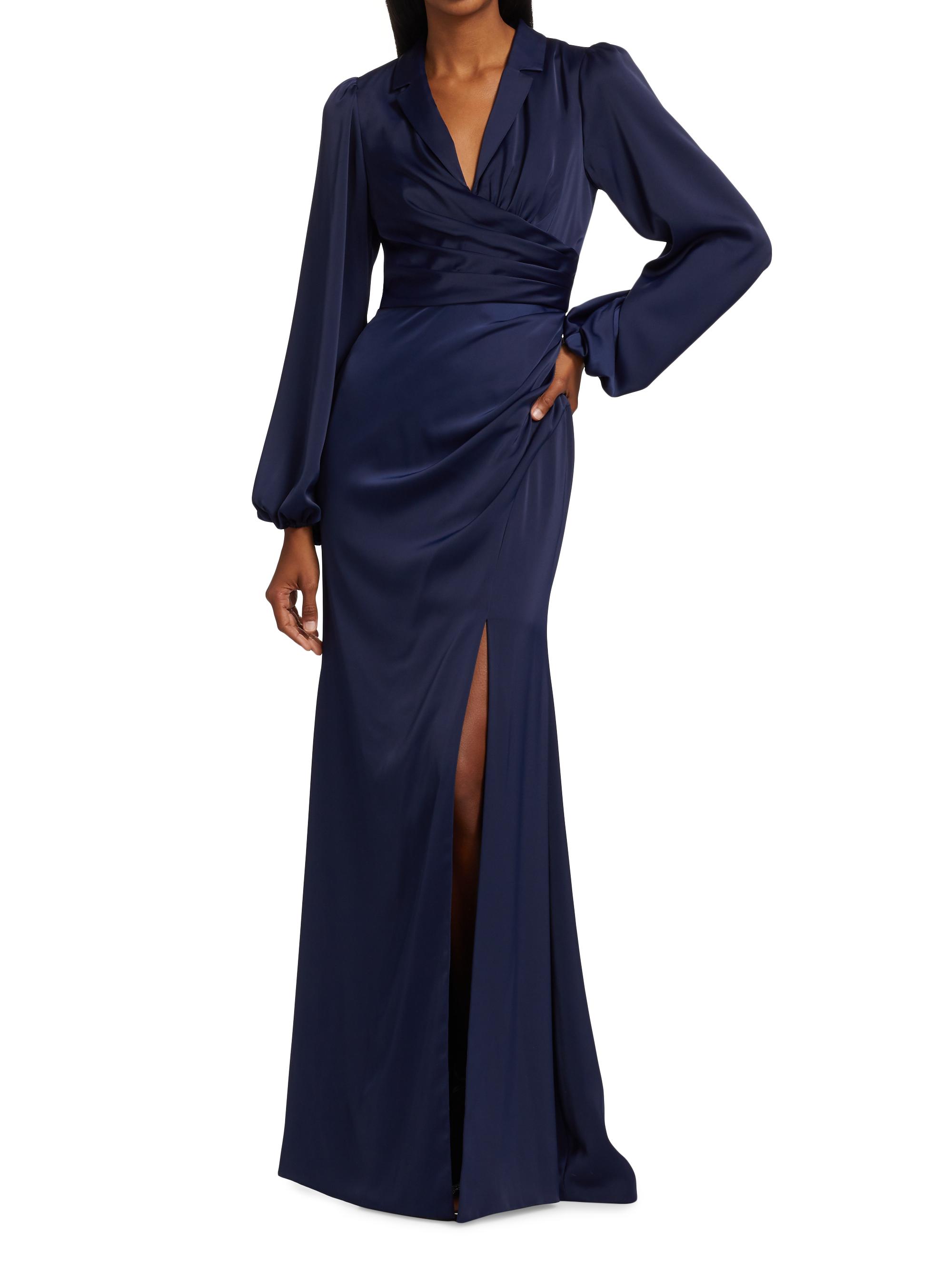 green emerald velvet dress Tulip Wrap Dress (Cupro) White / S main image 0