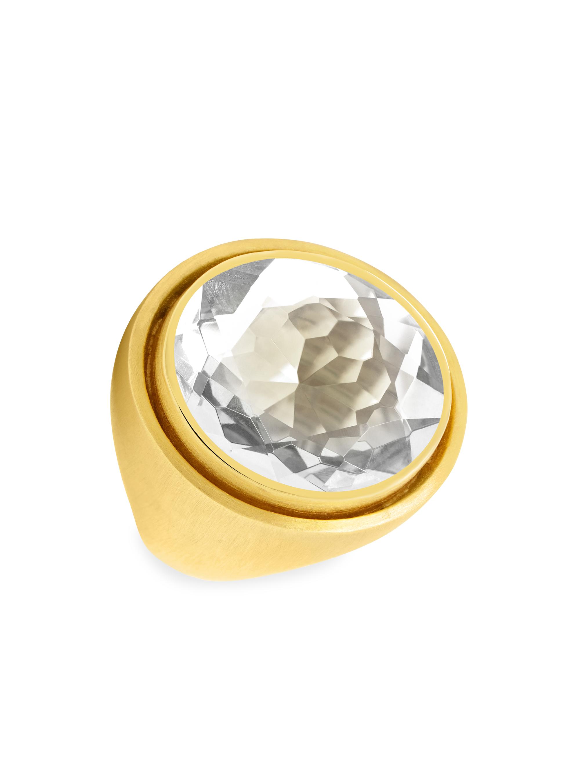 Dean Davidson Women's Signature 22K Goldplated Quartz Ring - Crystal Quartz Gold