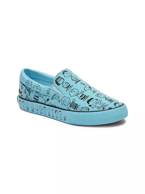 Shop Lacoste Kid's Lacoste X Peanuts Jump Serve Slip-On Sneakers