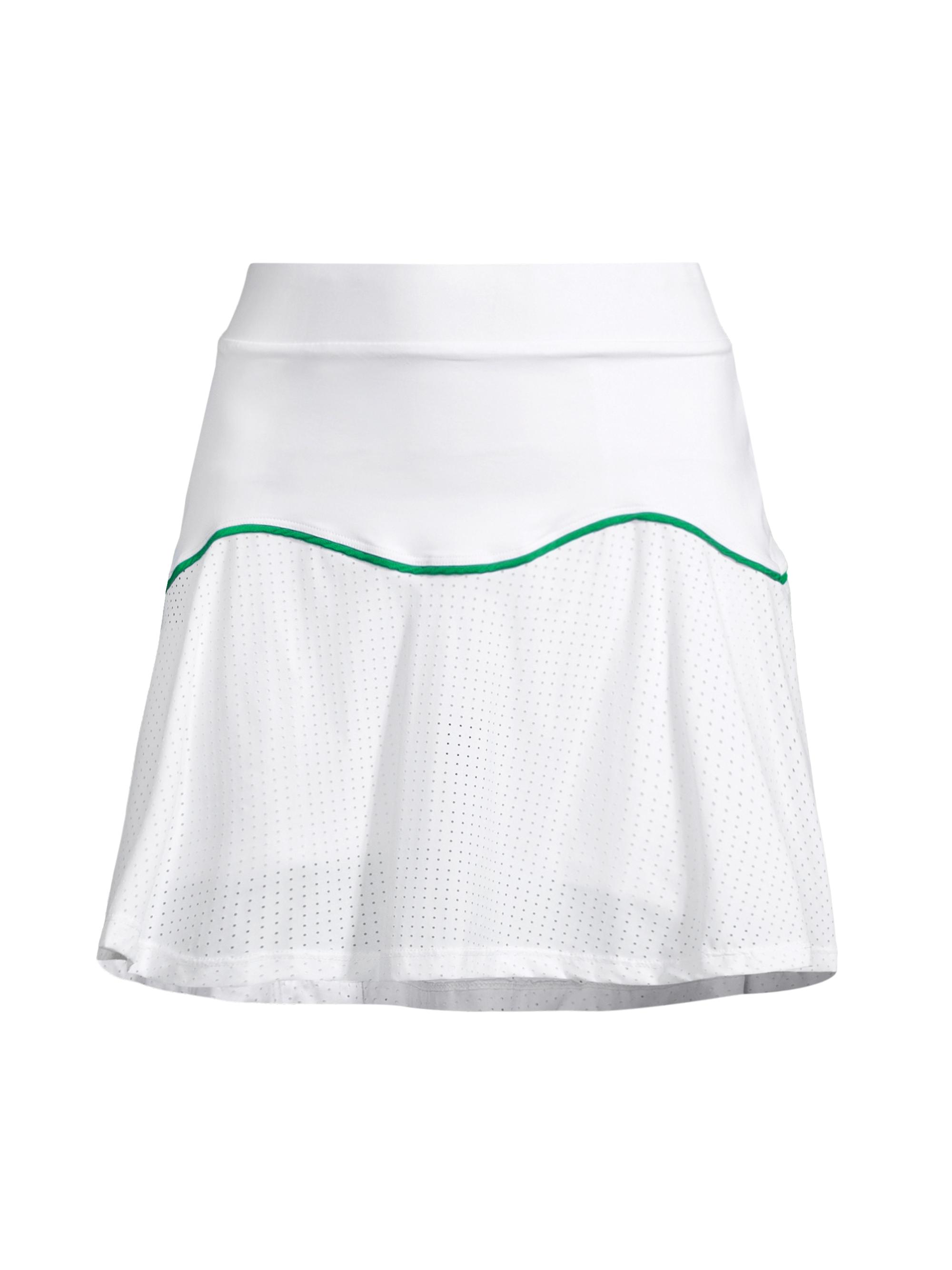 L'Etoile Sport Women's Golf & Tennis Performance Team Printed Skort - White Green
