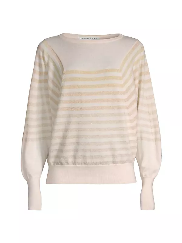 Shop Trina Turk Carraway Glitter Stripe Sweater
