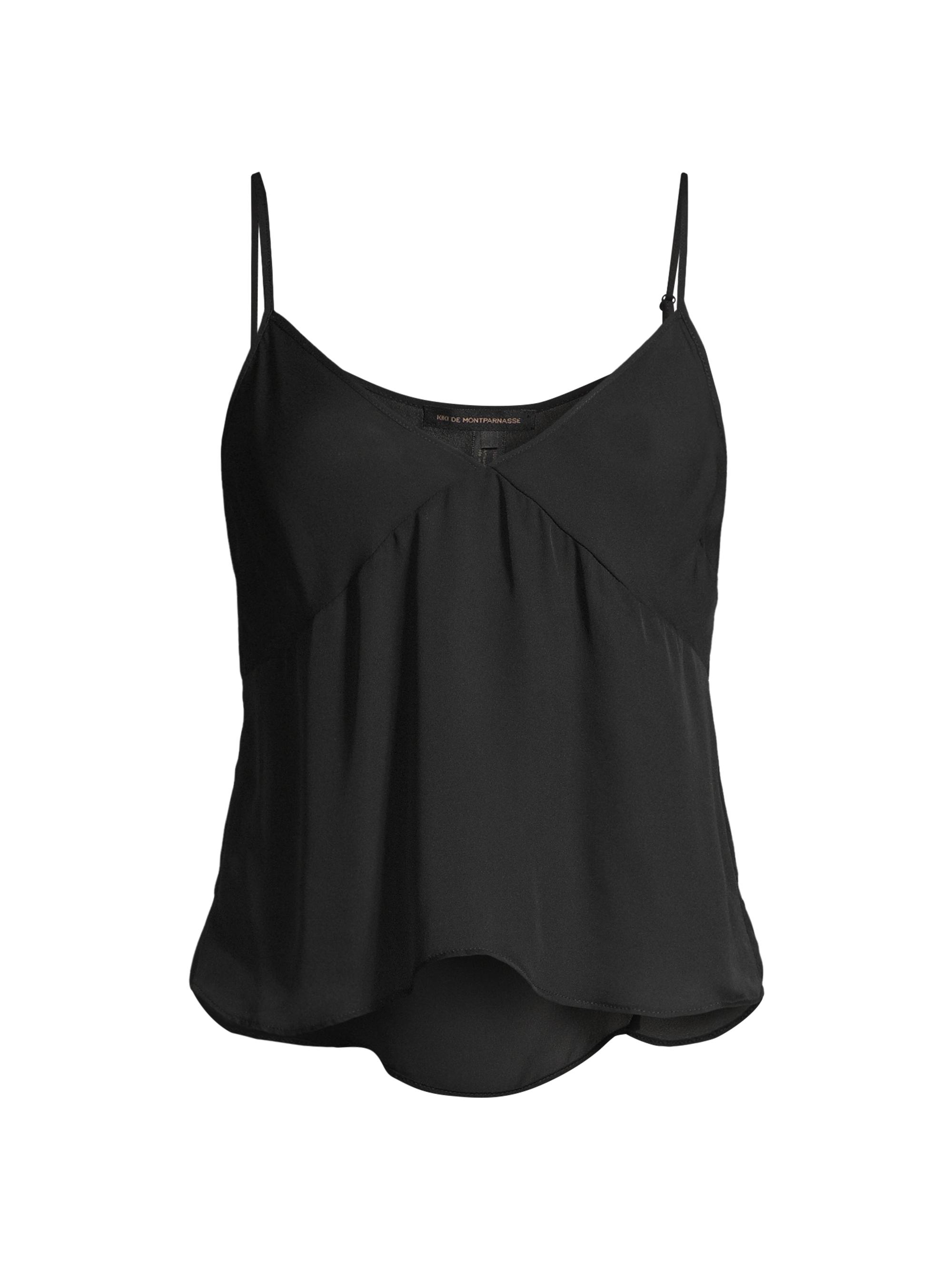 Kiki de Montparnasse Women's Georgette Silk Camisole - Black