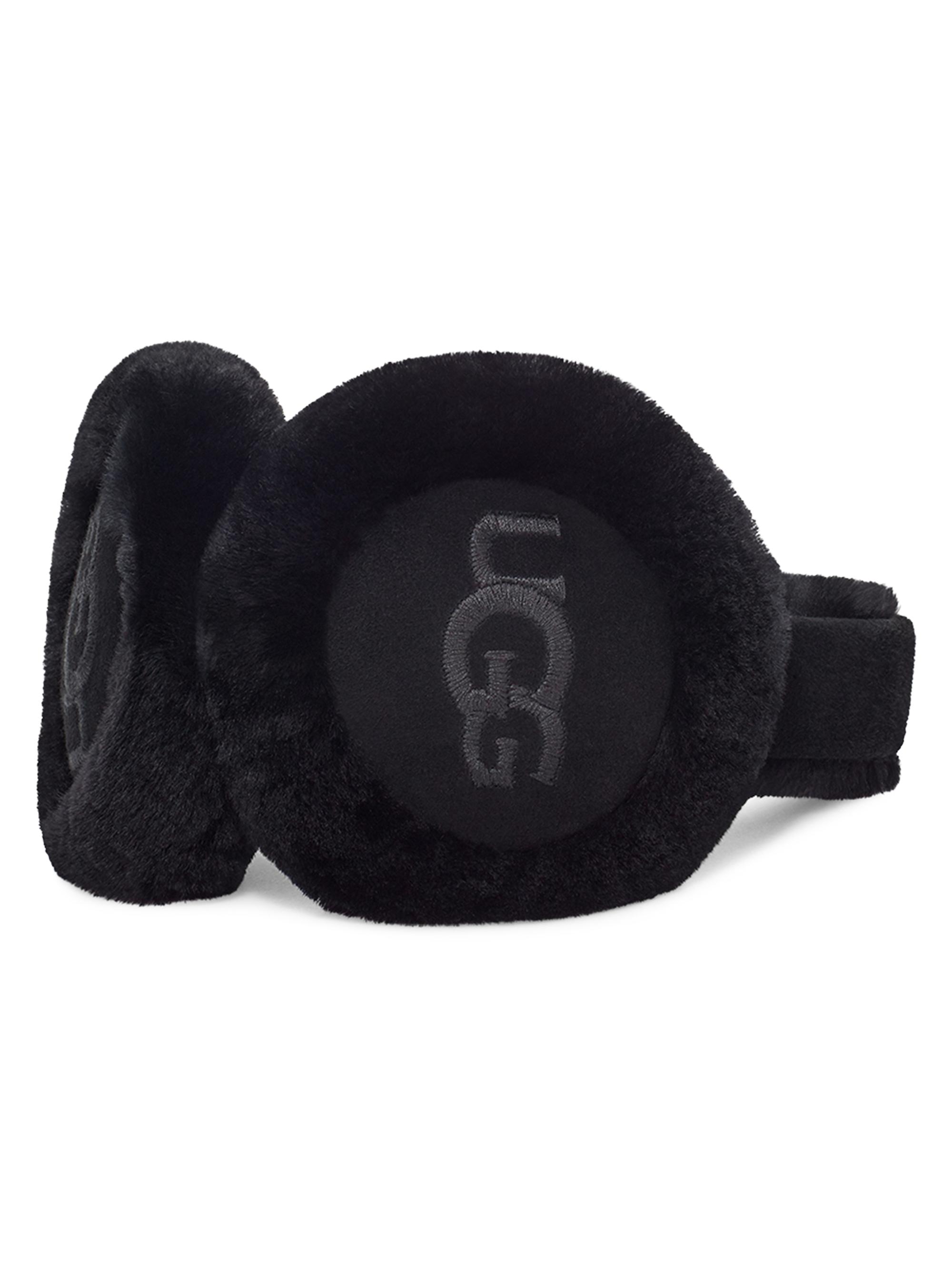 UGG Sheepskin Embroidered Logo Earmuffs | Saks Fifth Avenue