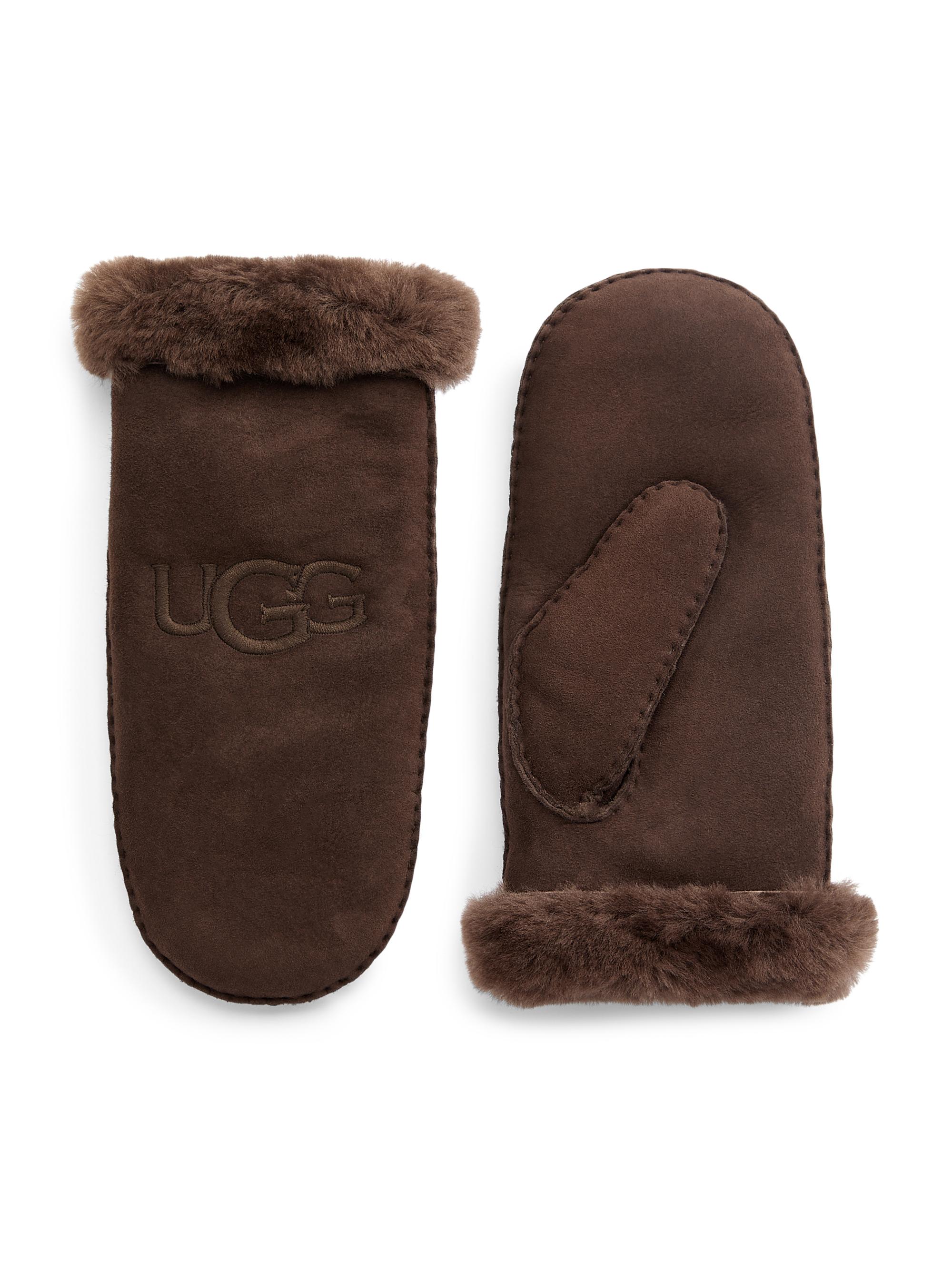 UGG Sheepskin Embroidered Logo Earmuffs | Saks Fifth Avenue