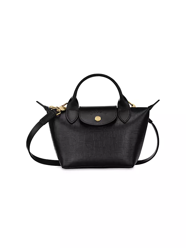 Longchamp Small Leather Le Pliage Cuir Top-Handle Bag