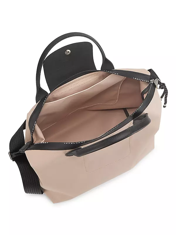 NEW LONGCHAMP Le Pliage Cuir Medium Leather Satchel Bag, MSRP $565