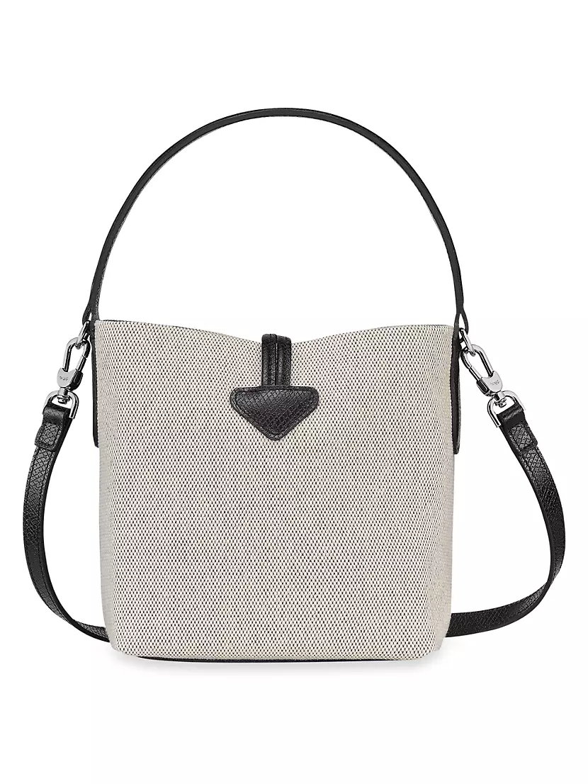 Longchamp, Bags, Longchamp Roseau Essential Toile Bucket Bag