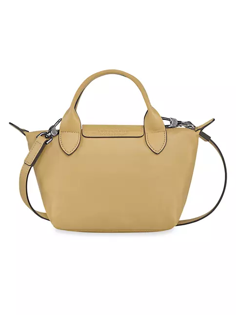 Longchamp beige Le Pliage Cuir Boxy Cross-Body Bag