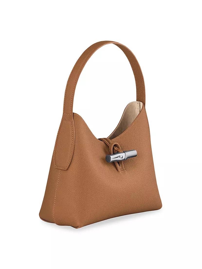 Roseau leather crossbody bag Longchamp Camel in Leather - 29913294