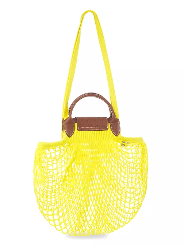 Longchamp Le Pliage Filet Crossbody Bag XS Yellow Lemon New Withtout Tags