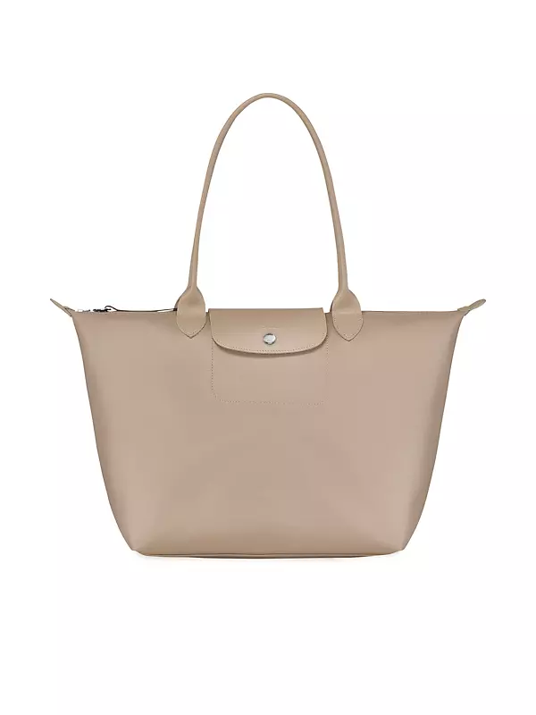 Longchamp Le Pliage Nylon Tote Handbag, Size L Brown