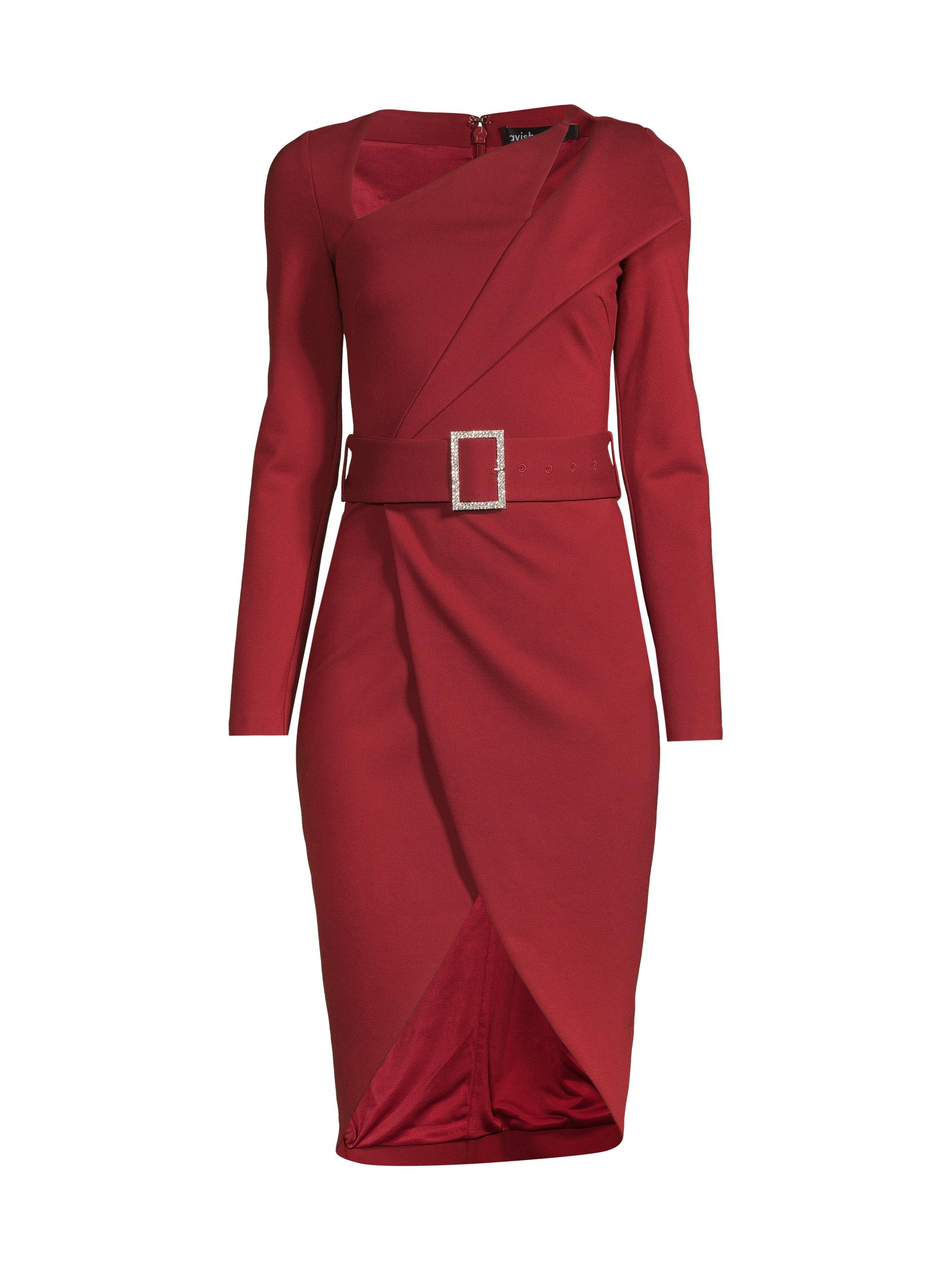 Lavish Alice Ponte Asymmetric Long-Sleeve Dress | Saks Fifth Avenue