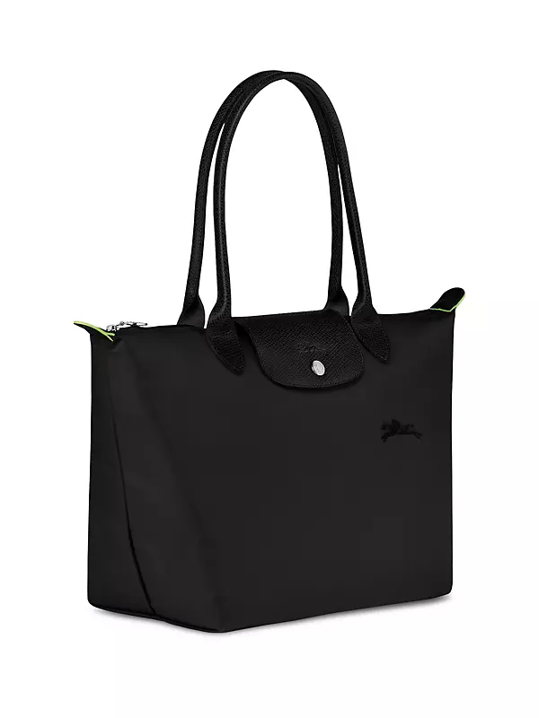 Longchamp Le Pliage Neo Top Handle Bag M Black in Leather/Polyamide with  Silver-tone - US