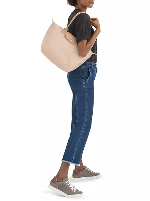 LONGCHAMP Womens Yellow Nylon Canvas Leather LE PLIAGE Pocket Shoulder Hobo  Bag