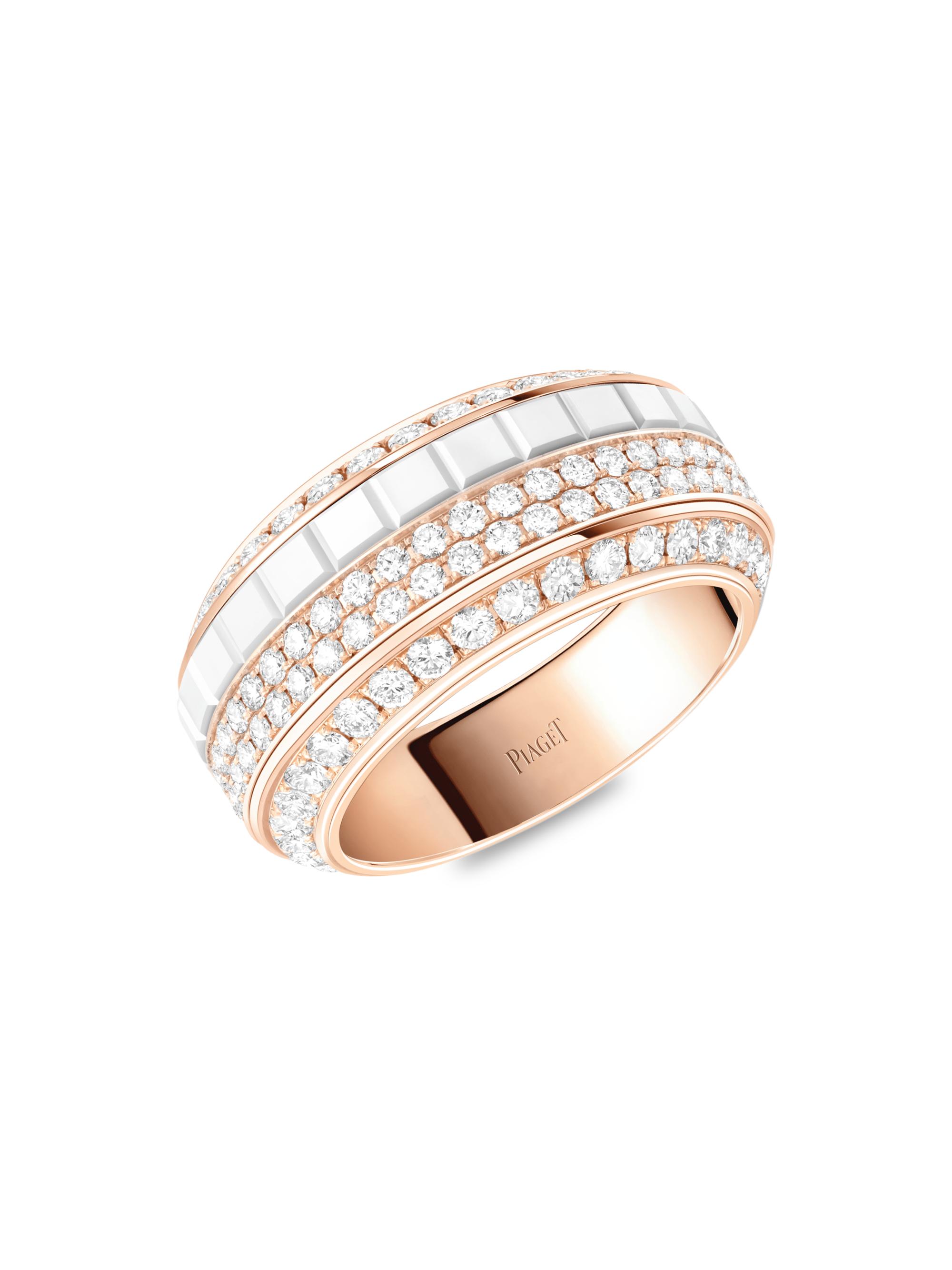 Piaget Women's Possession 18K Rose Gold, Ceramic & Diamond Ring