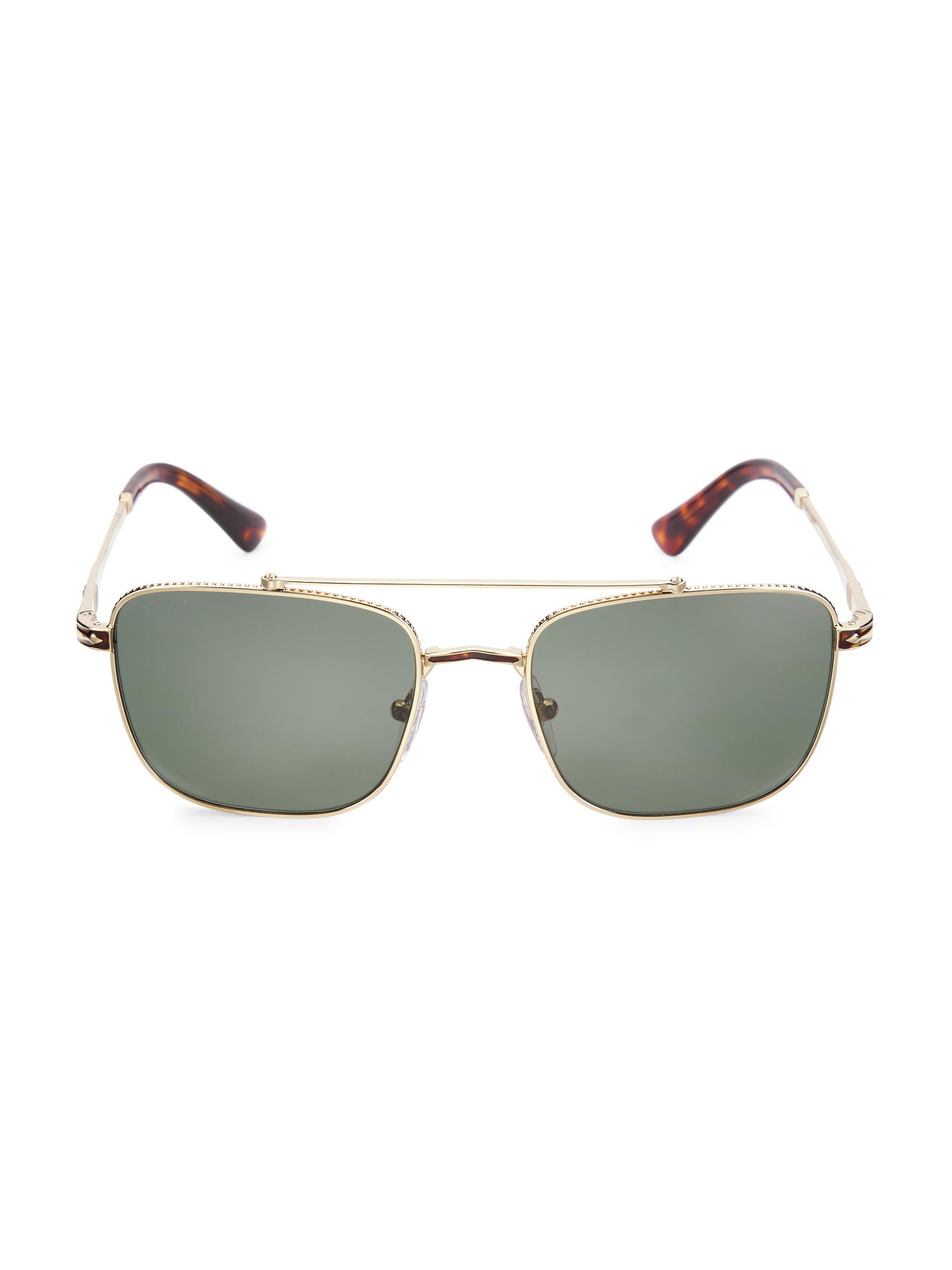 Persol Men's 55MM Square Sunglasses - Black