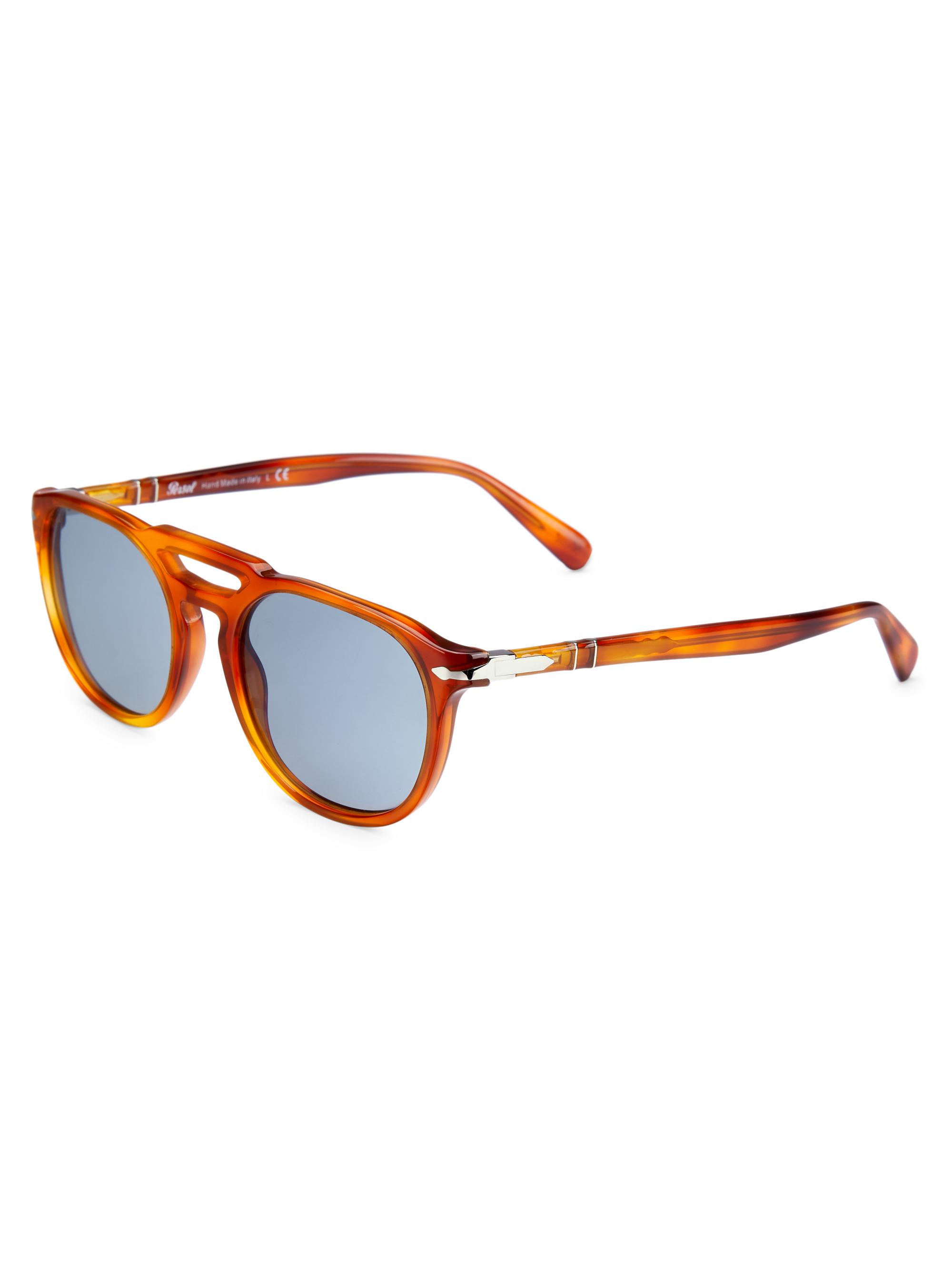 Persol Pillow 52MM Round Sunglasses | Saks Fifth Avenue display picture 1