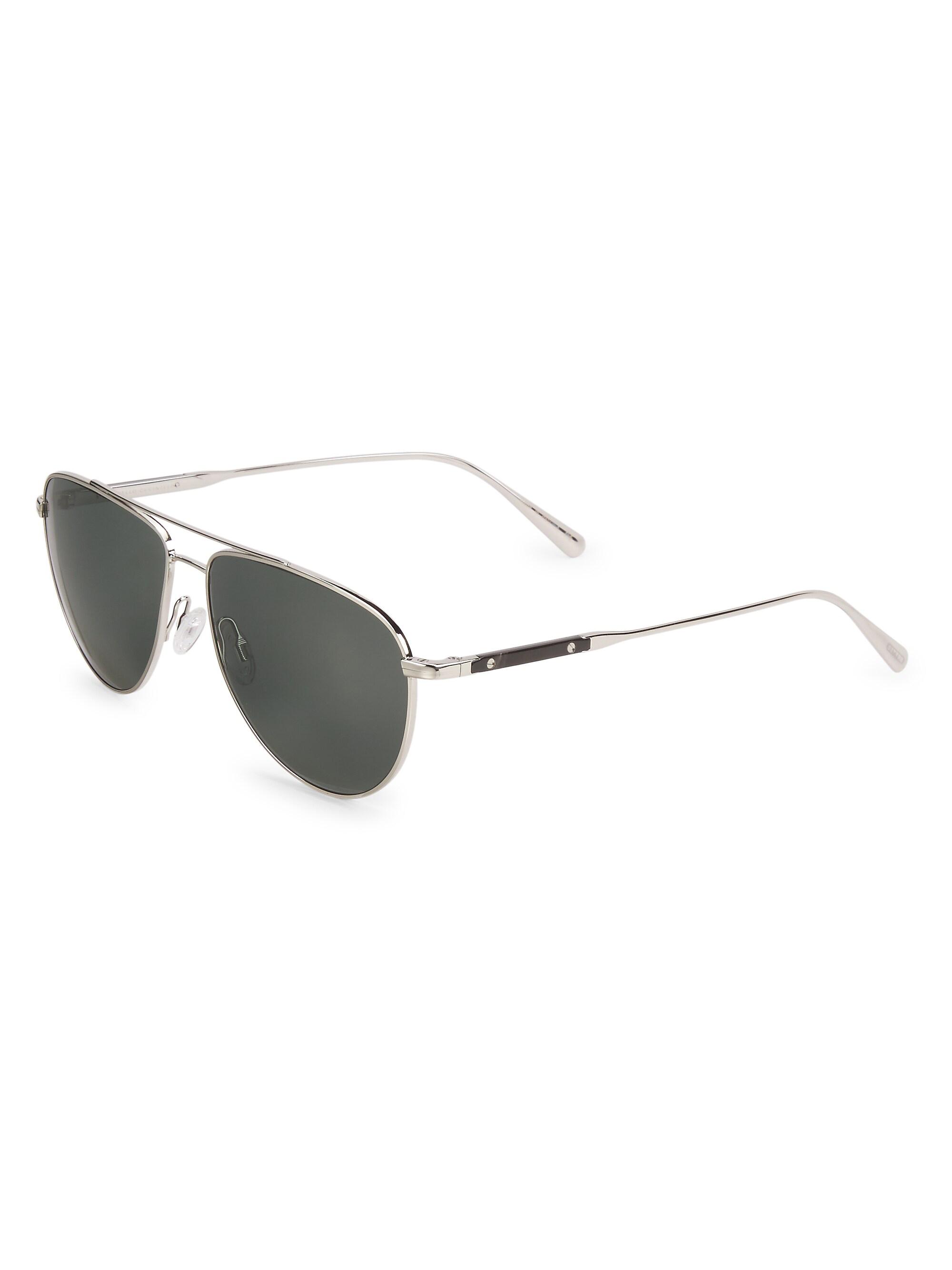 Brunello Cucinelli & Oliver Peoples Men's Disoriano 58MM Pilot Sunglasses - Silver