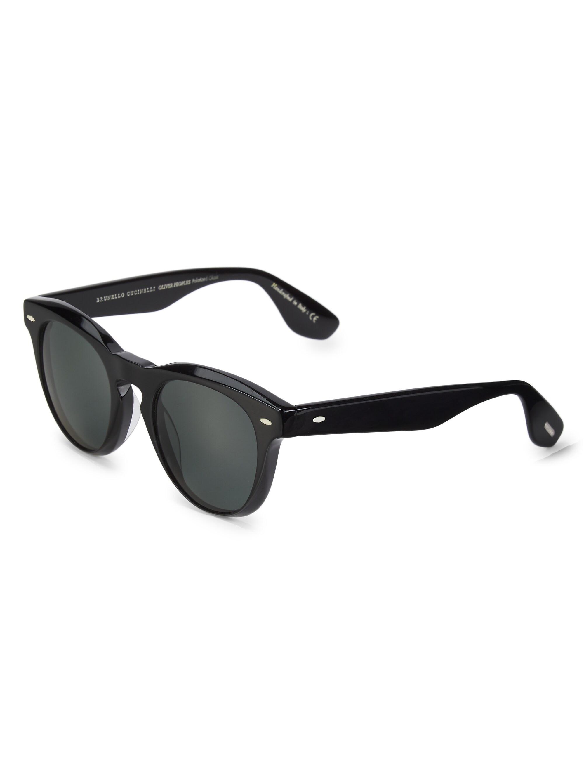 Brunello Cucinelli & Oliver Peoples Men's Nino 50MM Pantos Sunglasses - Black Midnight