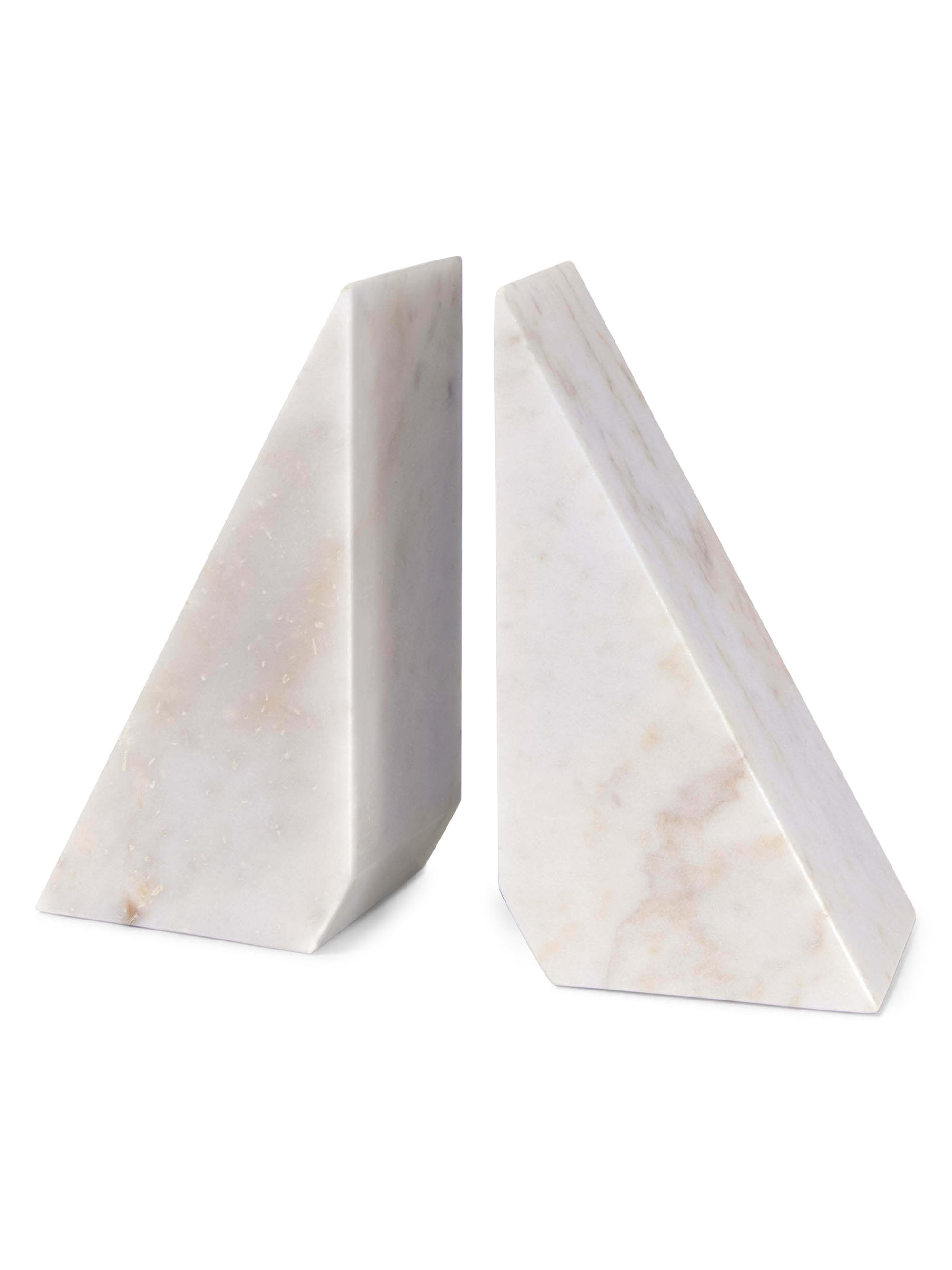 Regina Andrew La Modern Othello Marble Bookends - White