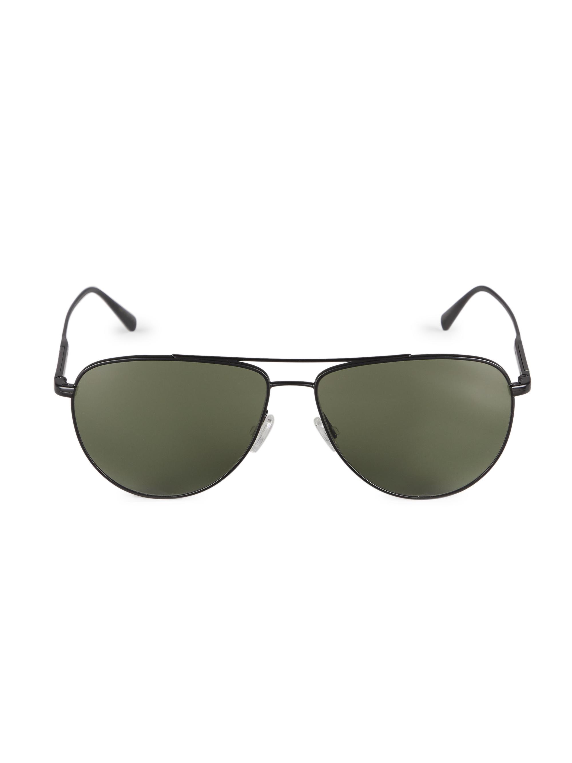 Brunello Cucinelli & Oliver Peoples Men's Disoriano 58mm Aviator Sunglasses - Matte Black