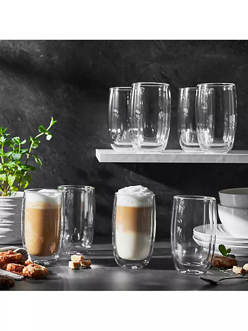 Zwilling Sorrento 8-Pc Double-Wall Glass Latte Cup Set