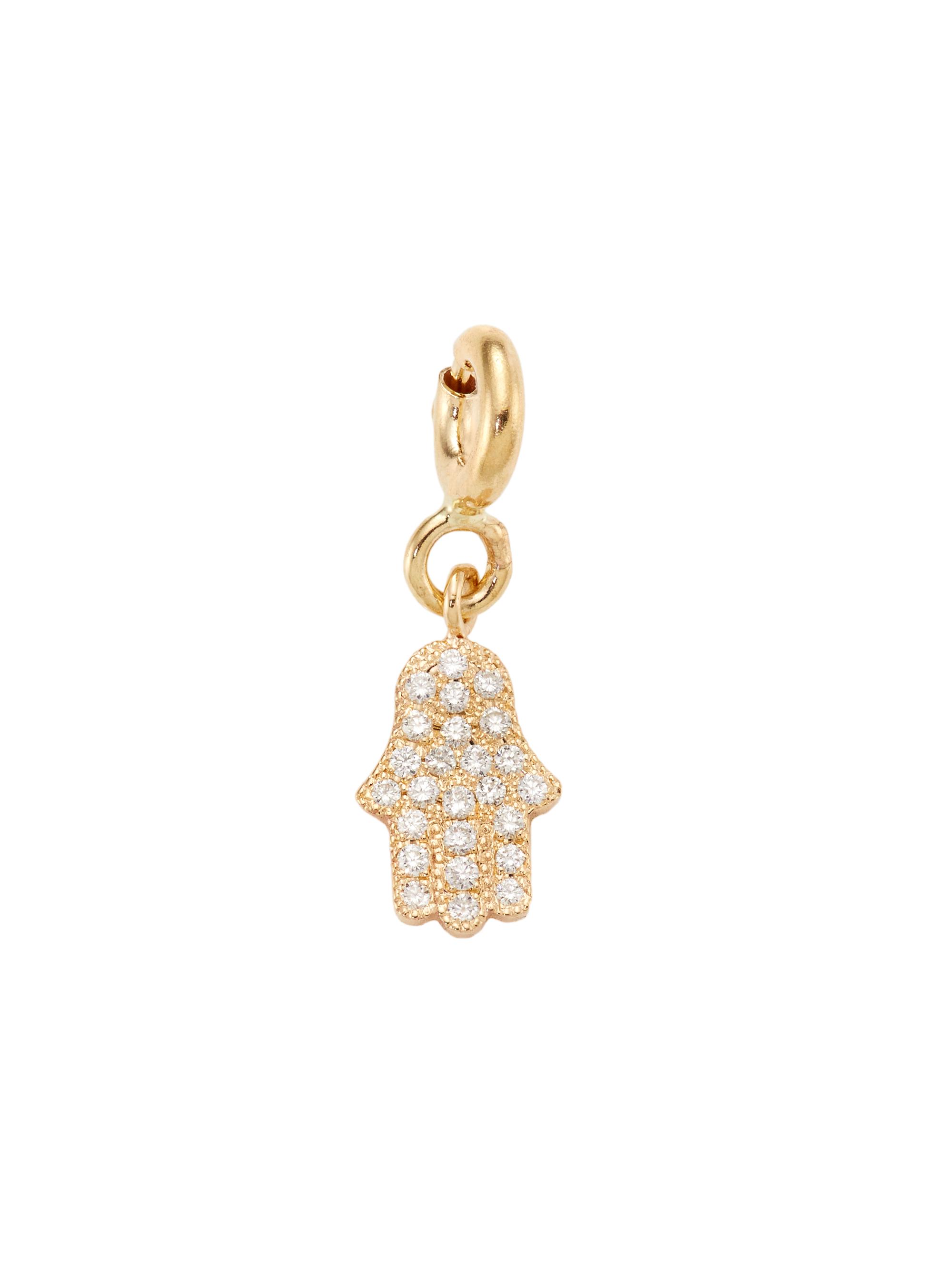ZOE CHICCO Women's 14K Yellow Gold & Diamond Hamsa Charm - Yellow Gold