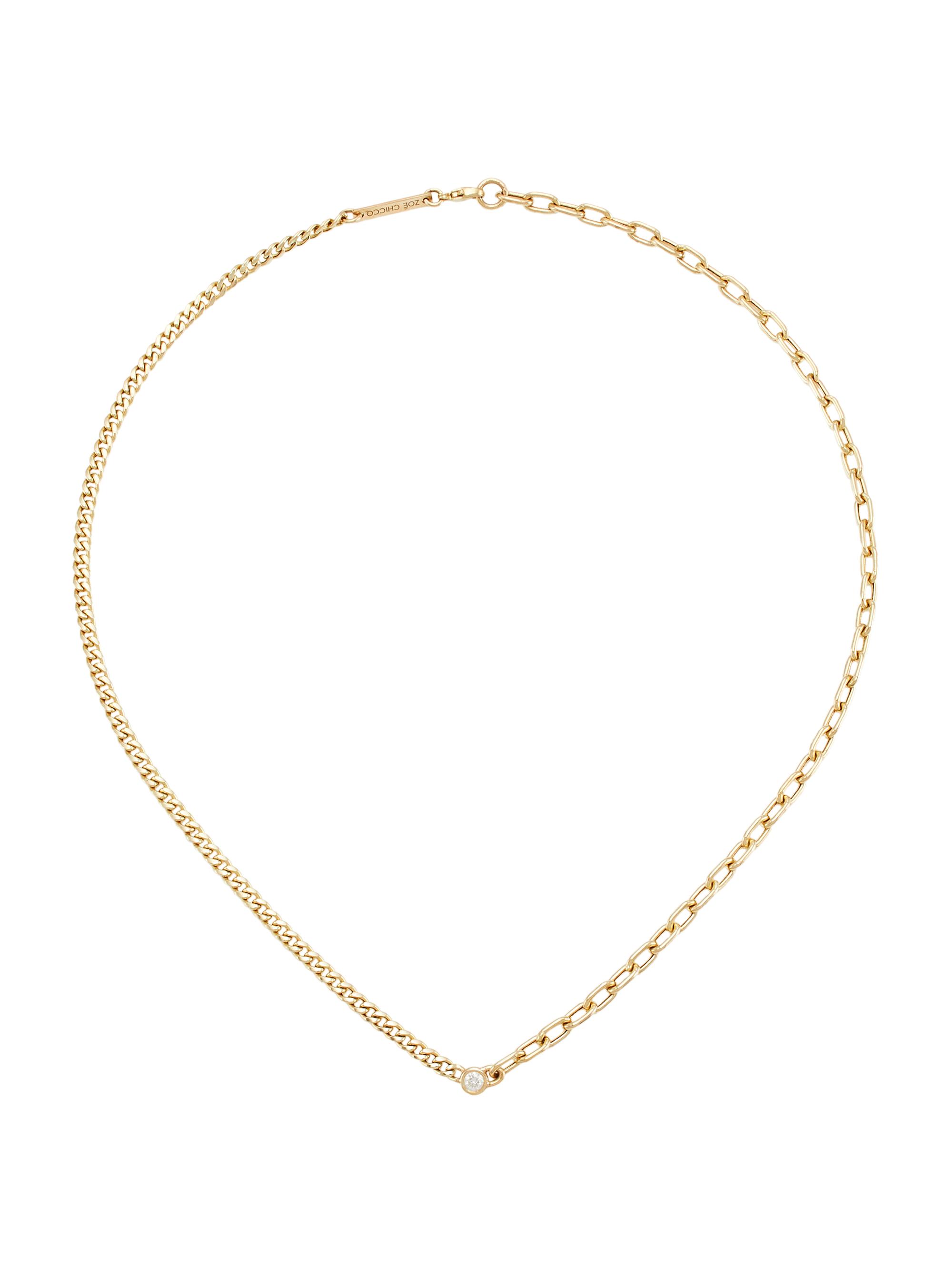 Zoë Chicco Women's 14K Yellow Gold & Diamond Mixed-Chain Necklace - Yellow Gold