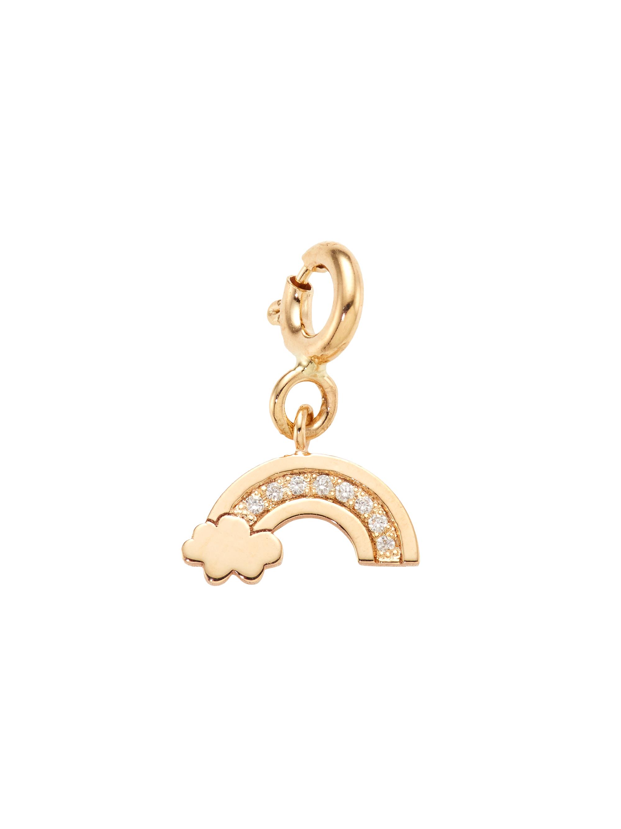 ZOE CHICCO Women's 14K Yellow Gold & Diamond Rainbow Charm - Yellow Gold