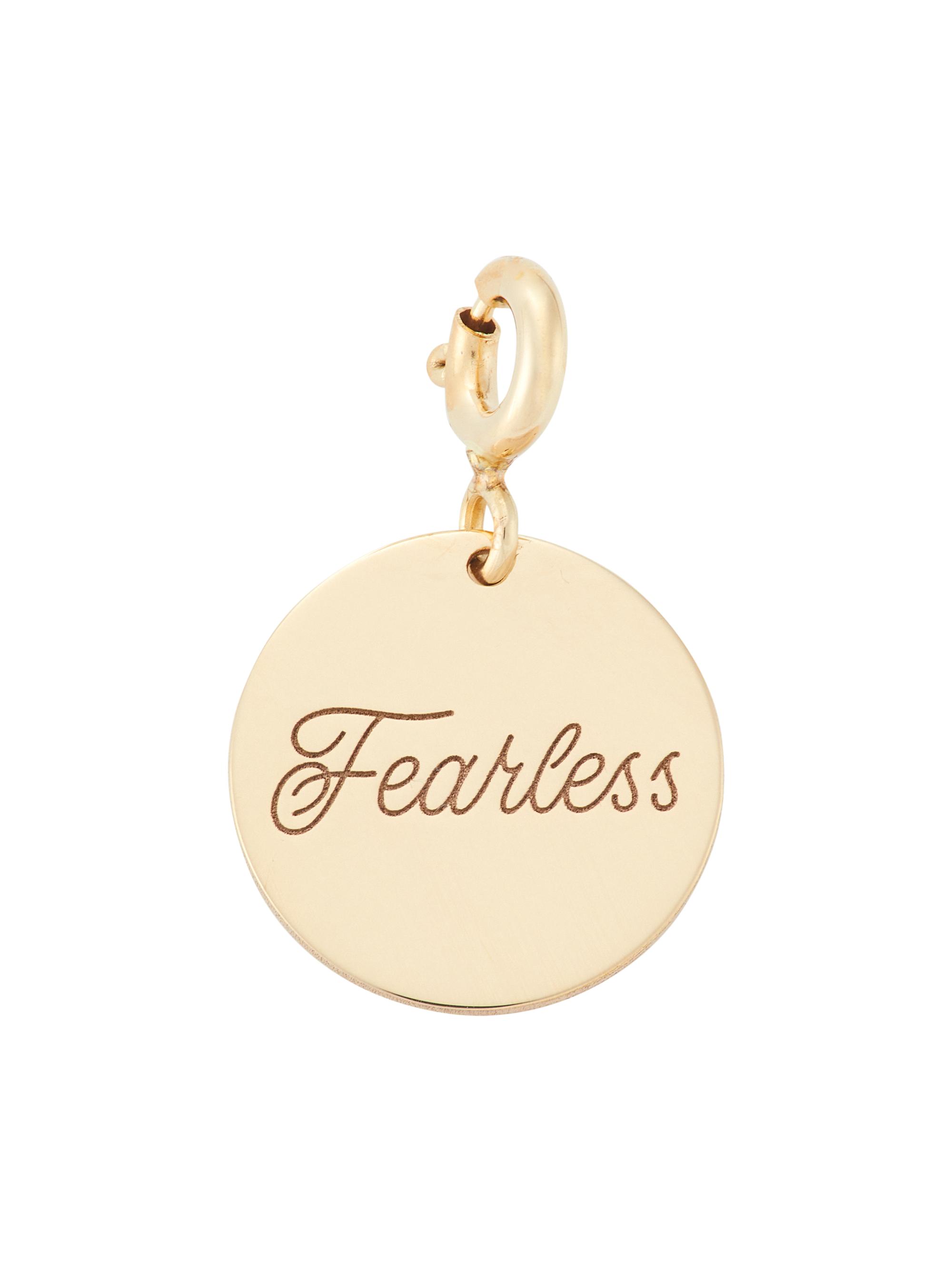 Zoë Chicco Women's 14K Yellow Gold 'Fearless' Disc Charm - Yellow Gold