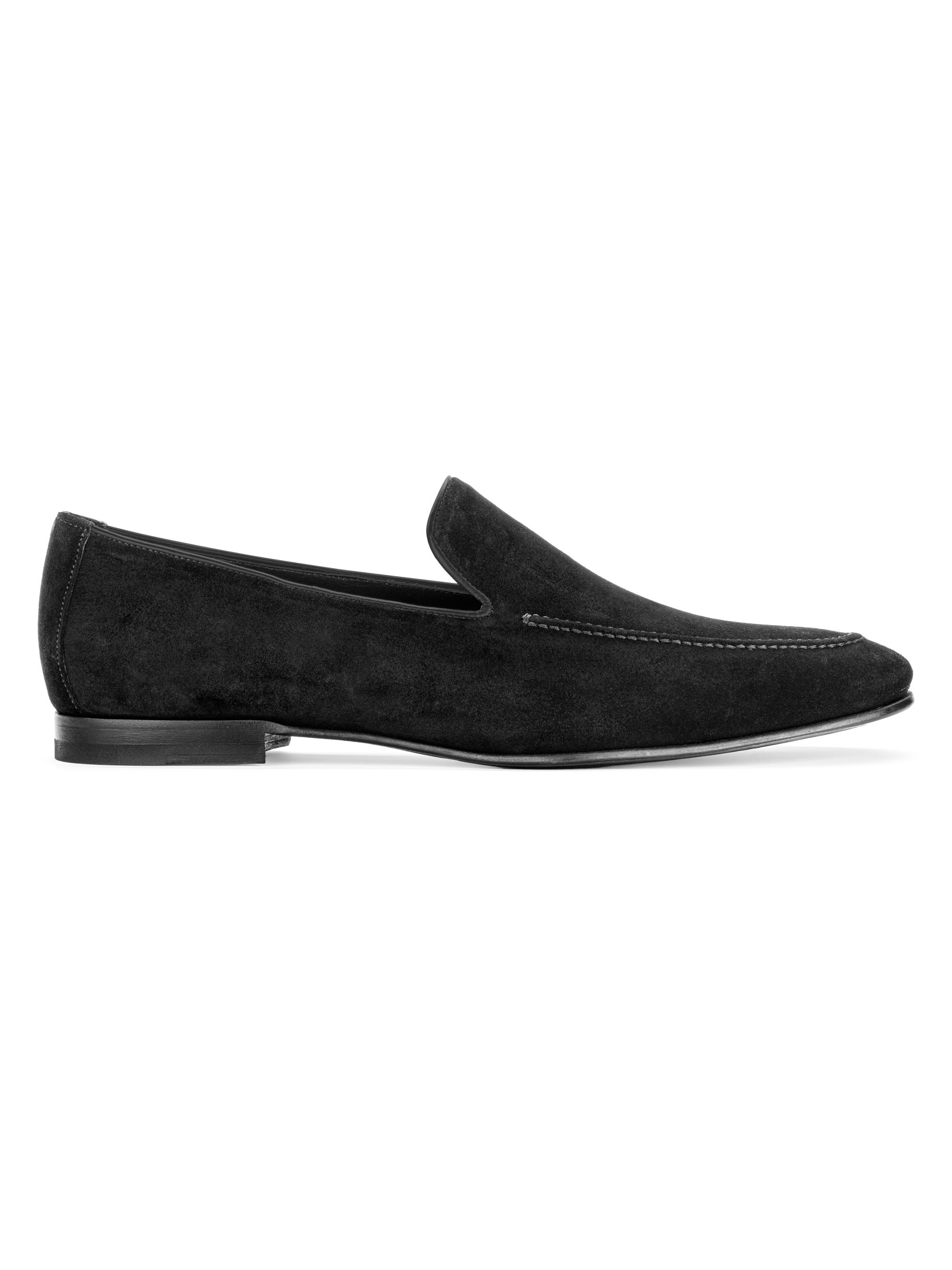 To Boot New York Men's Beamon Suede Leather Loafers - Softy Black