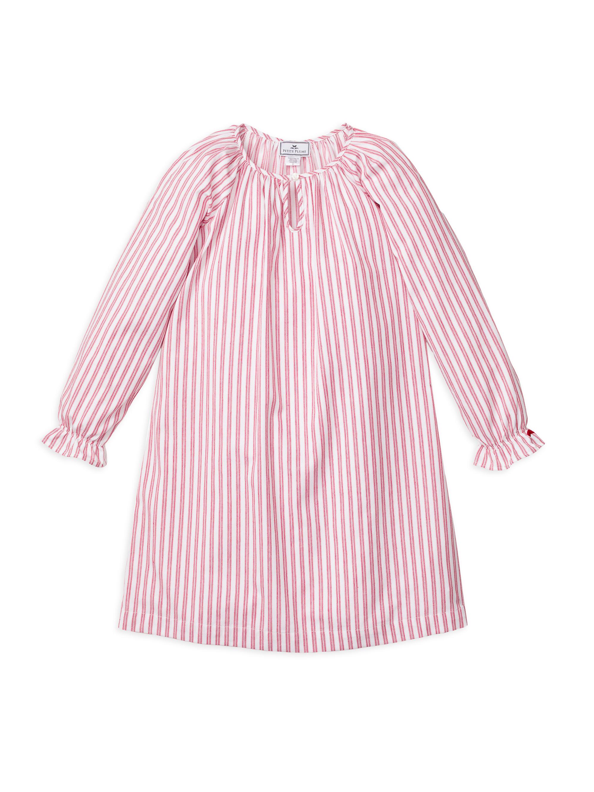 Petite Plume Baby's, Little Girl's & Girl's Antique Ticking Delphine Nightgown - Red