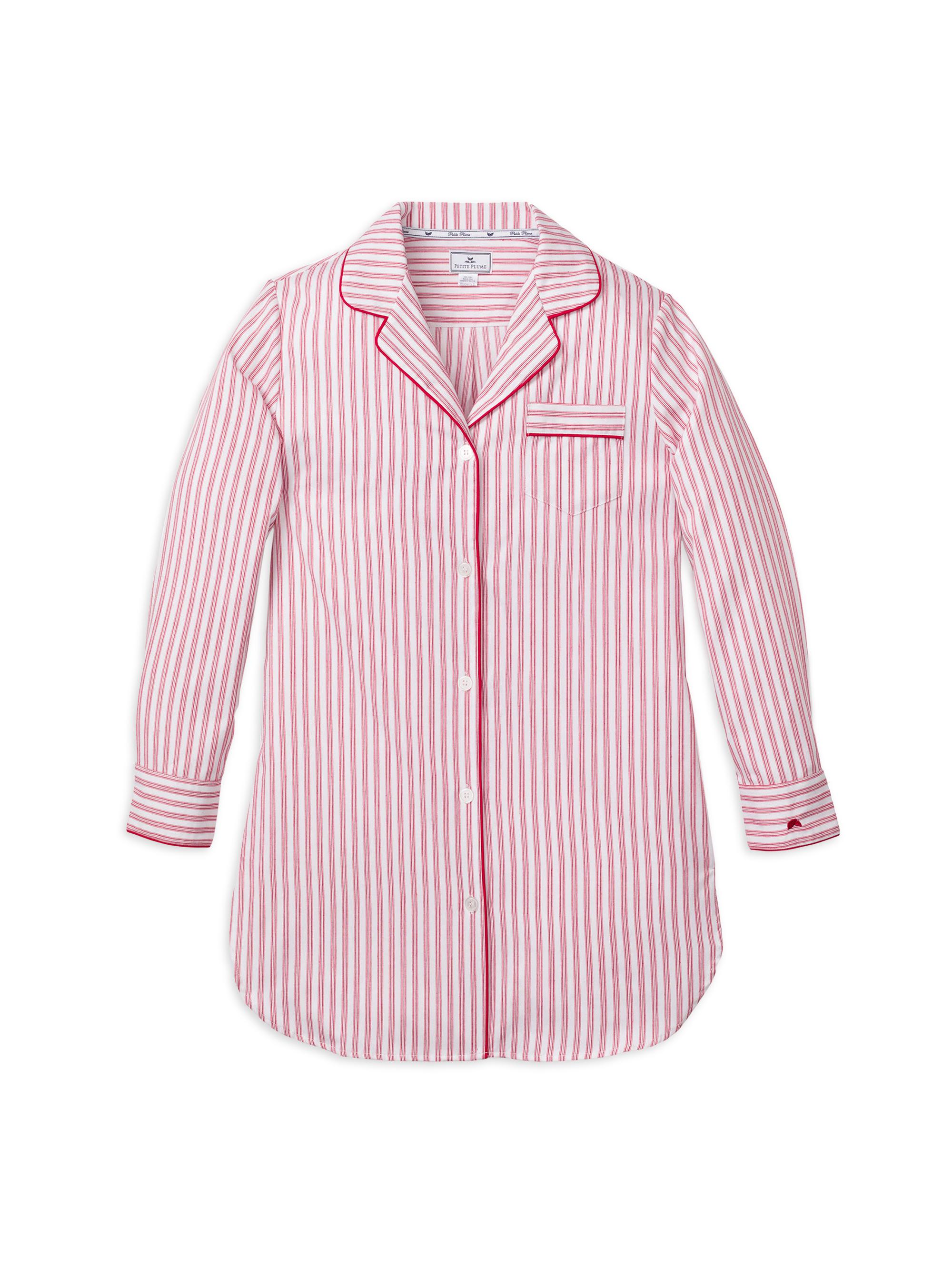 Petite Plume Antique Ticking Nightshirt - Red