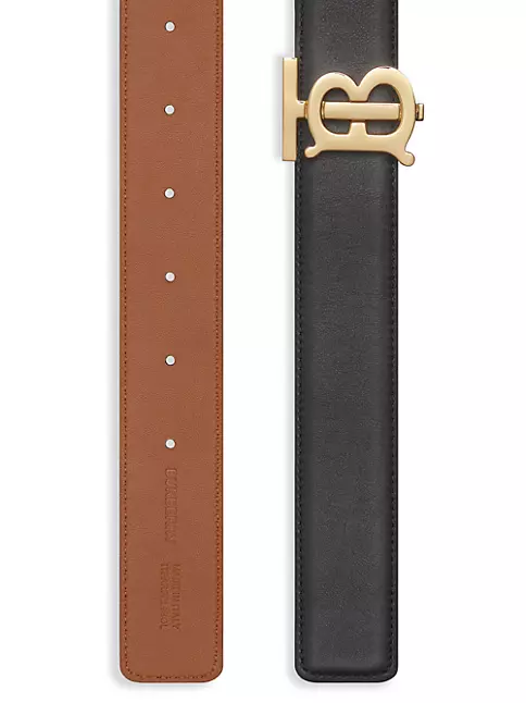 Burberry Reversible Monogram Leather Belt - 95
