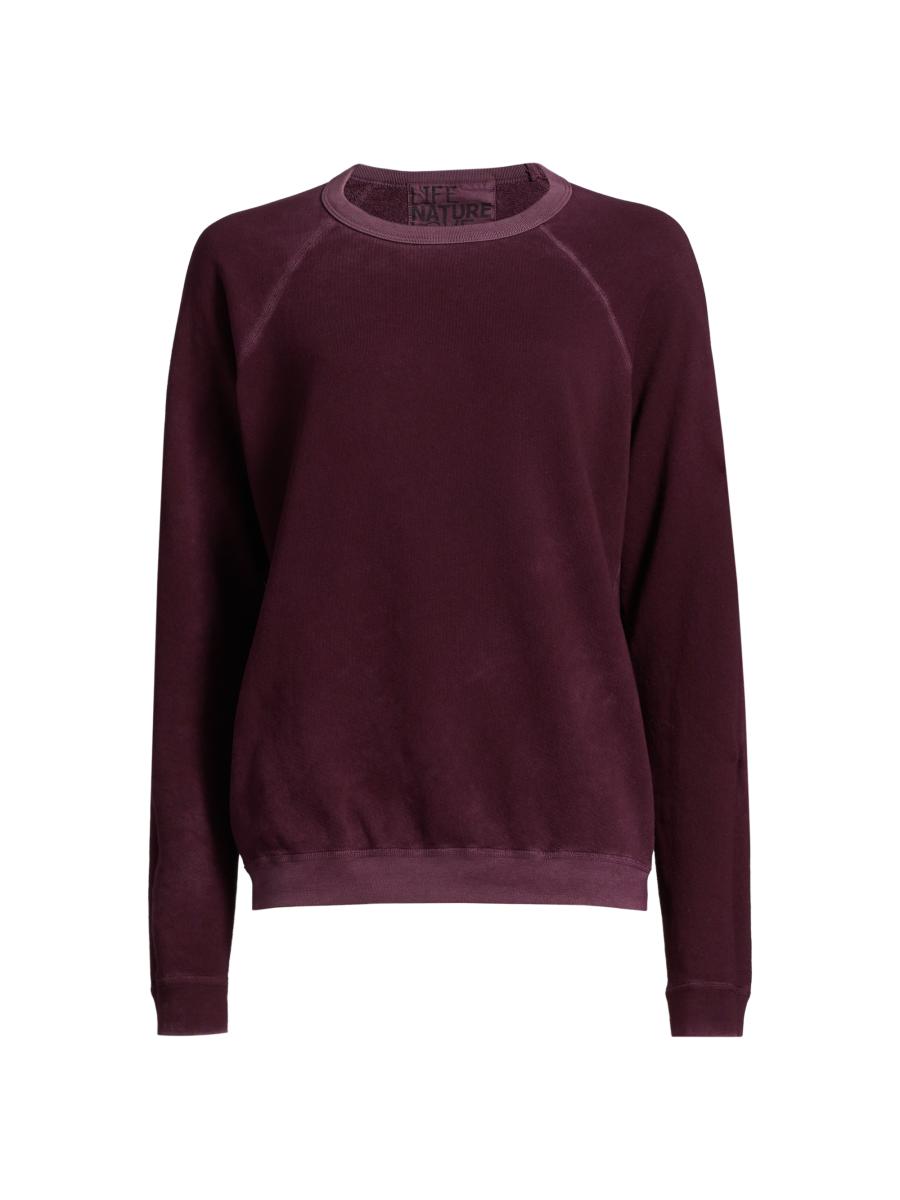 Freecity Women's Sunfade Cotton Sweatshirt In Purple