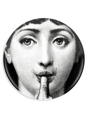 Fornasetti graphic-print plate - White